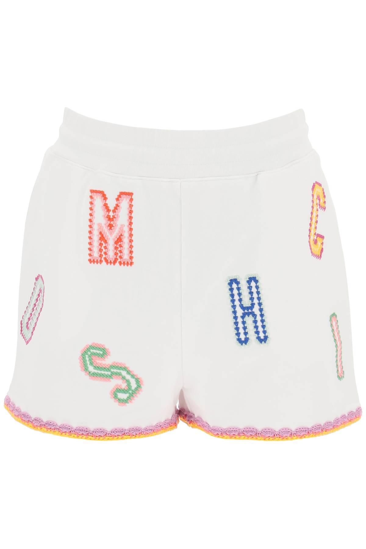 Moschino MOSCHINO embroidered cotton shorts