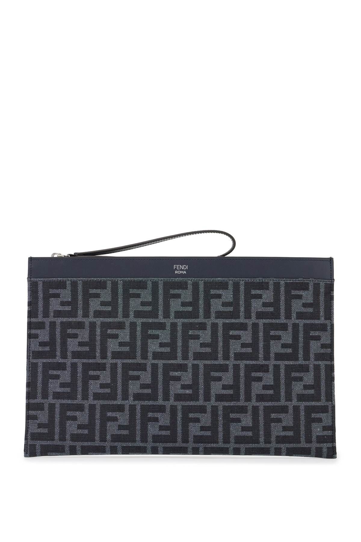 FENDI FENDI ff jacquard medium flat pouch