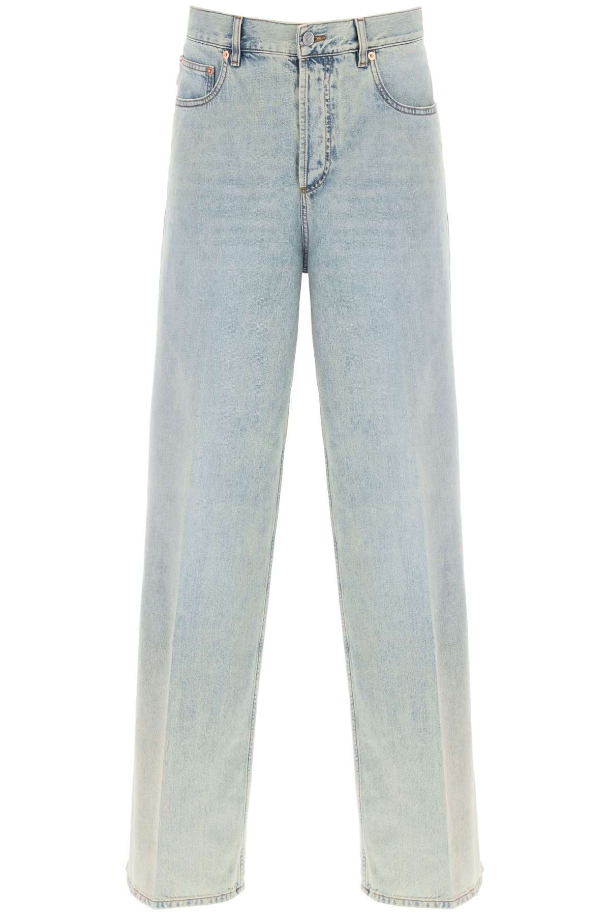 VALENTINO GARAVANI VALENTINO GARAVANI oversized jeans with v detail