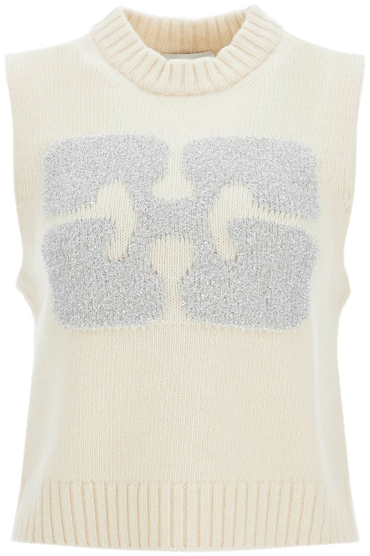 Ganni GANNI monogram knit vest for men