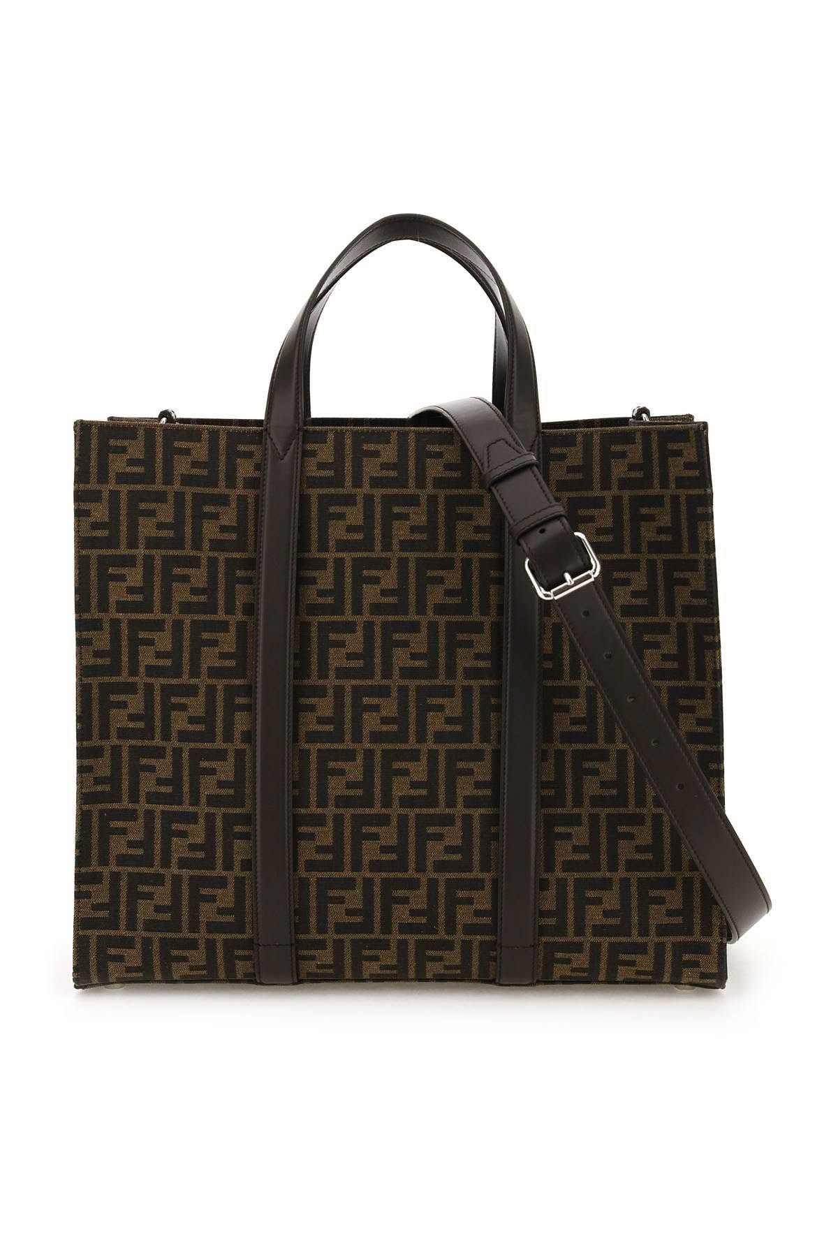 FENDI FENDI recycled ff jacquard fabric tote bag