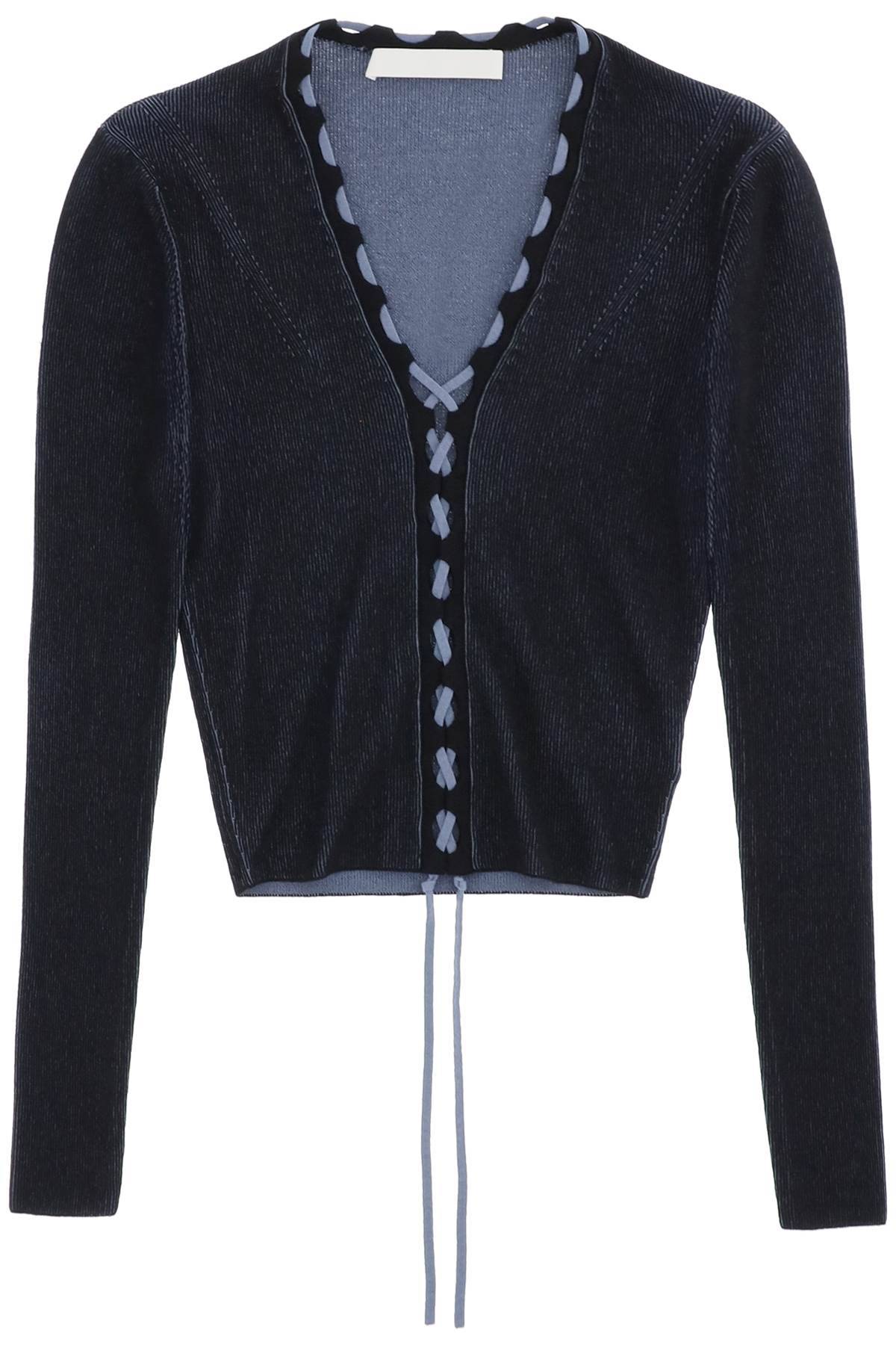 Dion Lee DION LEE two-tone lace-up cardigan