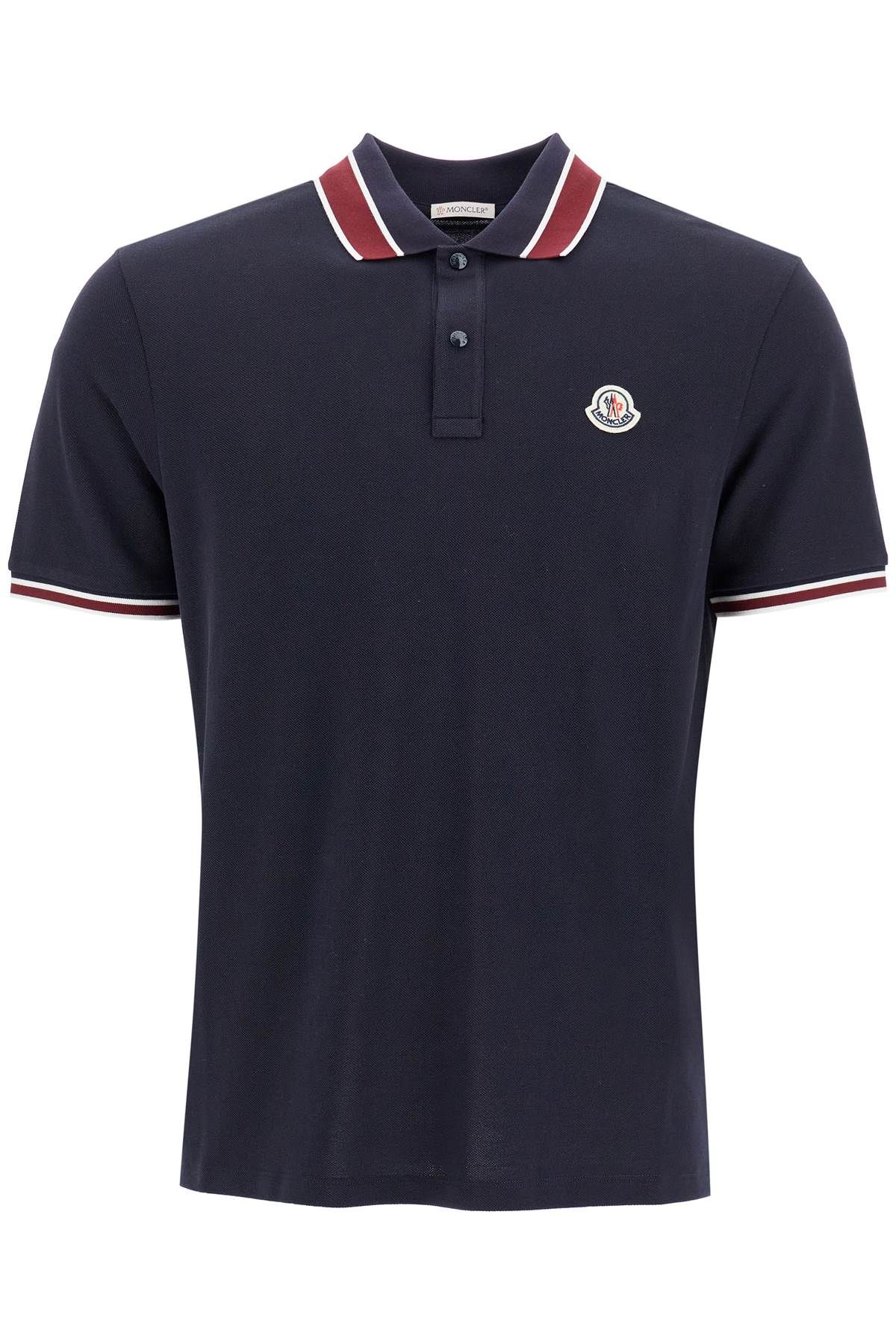 Moncler MONCLER striped polo shirt with detailed accents