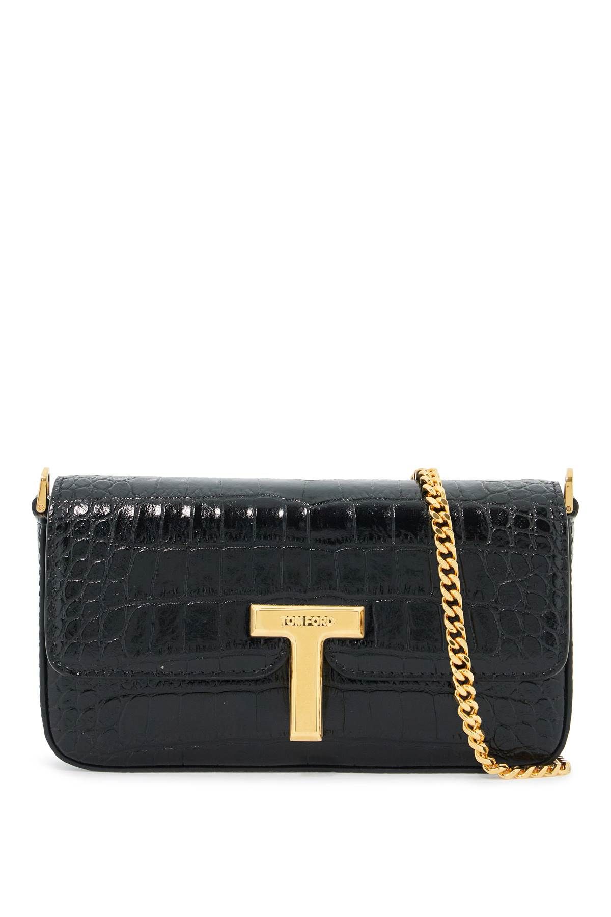 Tom Ford TOM FORD mini wallis crocodile print leather bag.