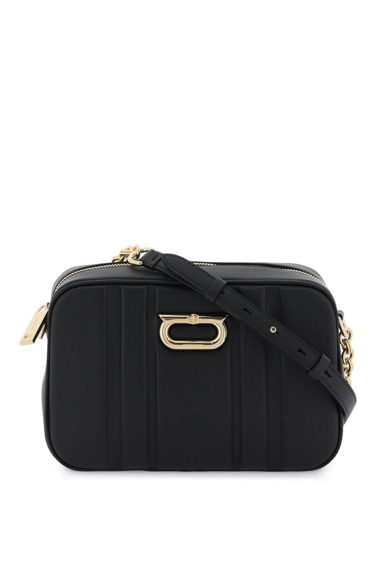 Ferragamo FERRAGAMO padded leather camera bag with embossed pattern