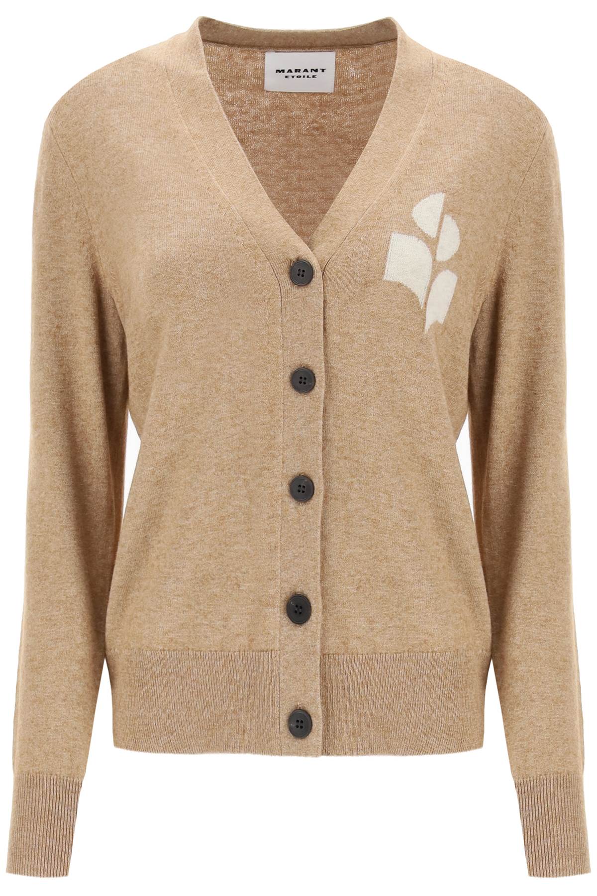 Isabel Marant Étoile ISABEL MARANT ETOILE karin cardigan with logo intarsia