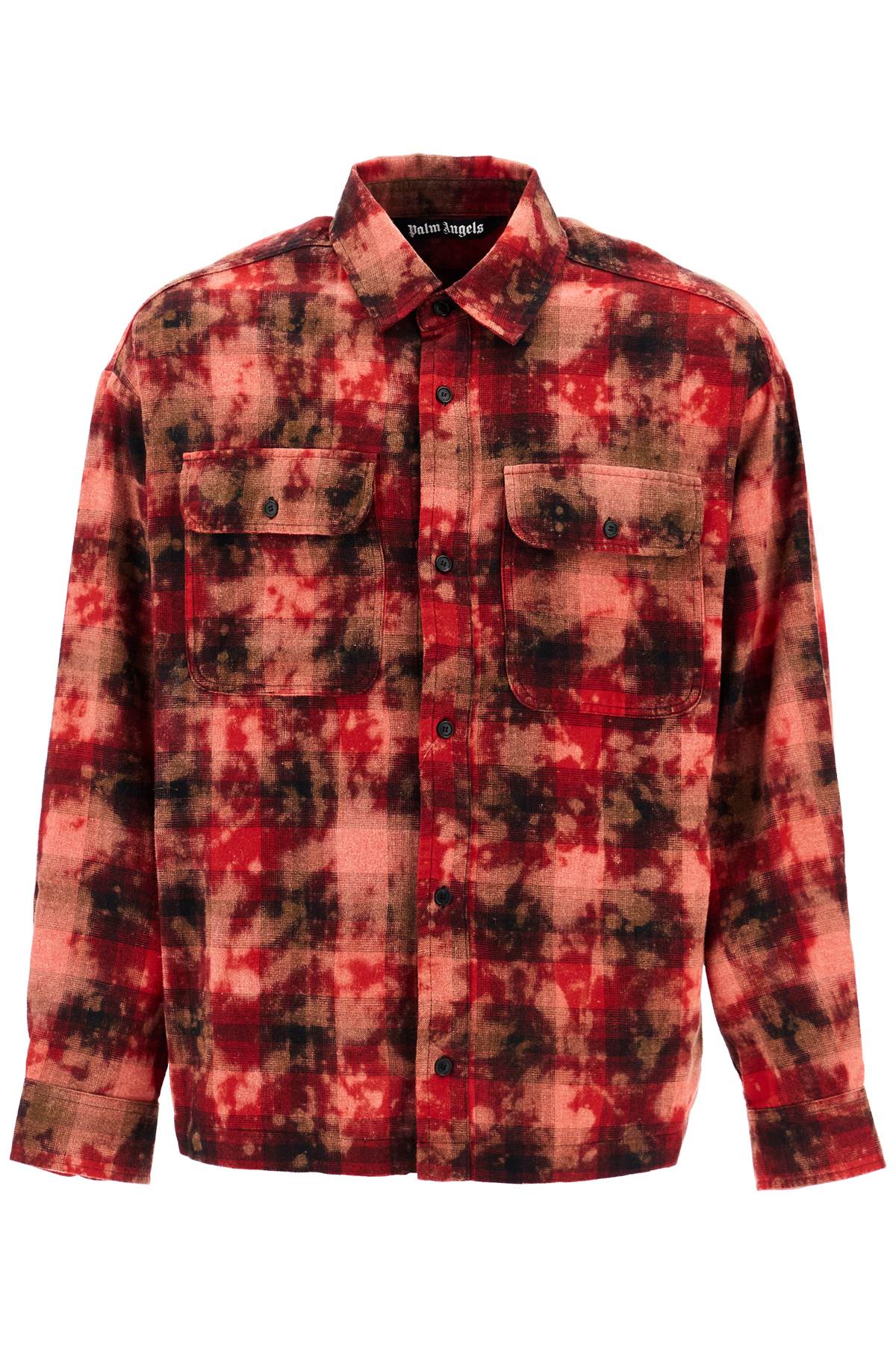 PALM ANGELS PALM ANGELS 'flannel shirt with curved logo