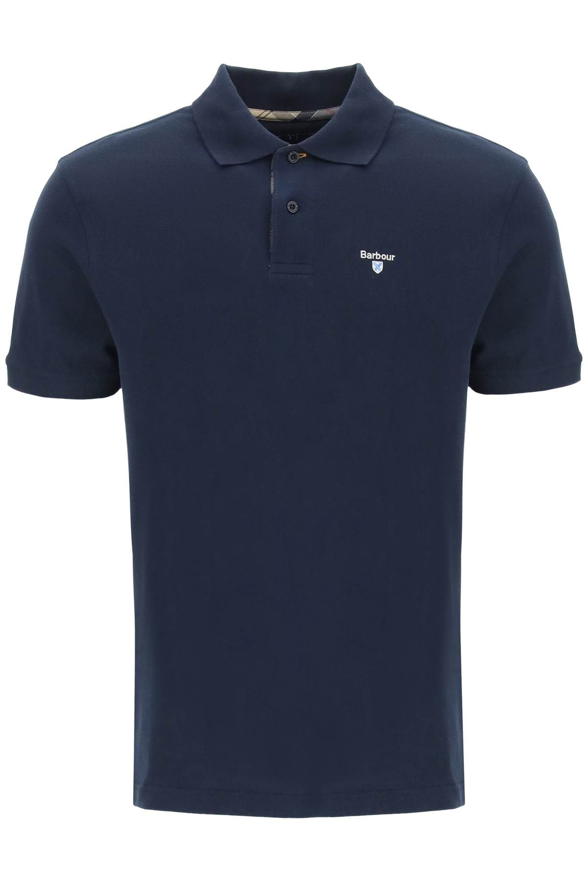 Barbour BARBOUR tartan-trim polo shirt