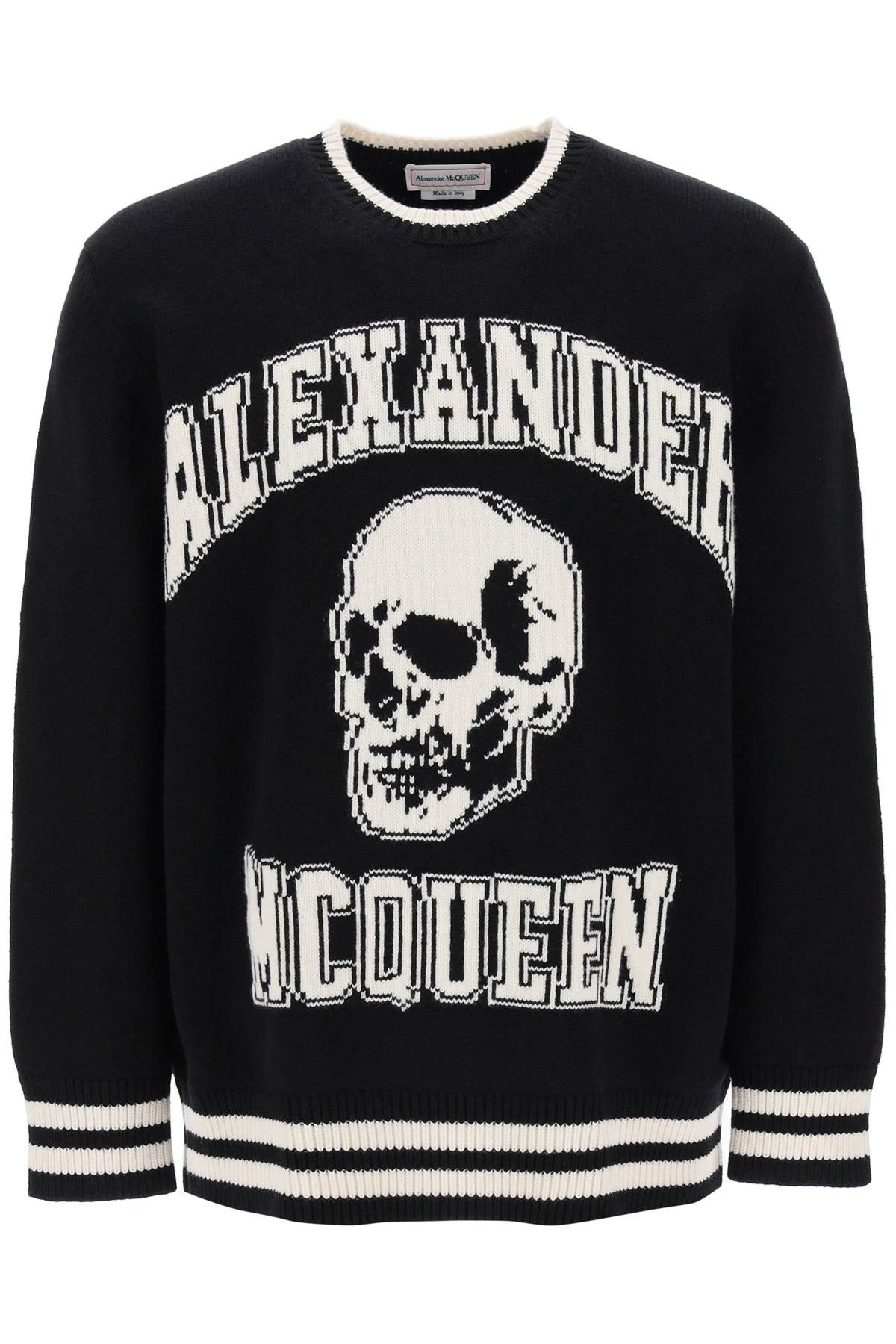 Alexander McQueen ALEXANDER MCQUEEN varsity sweater with skull motif