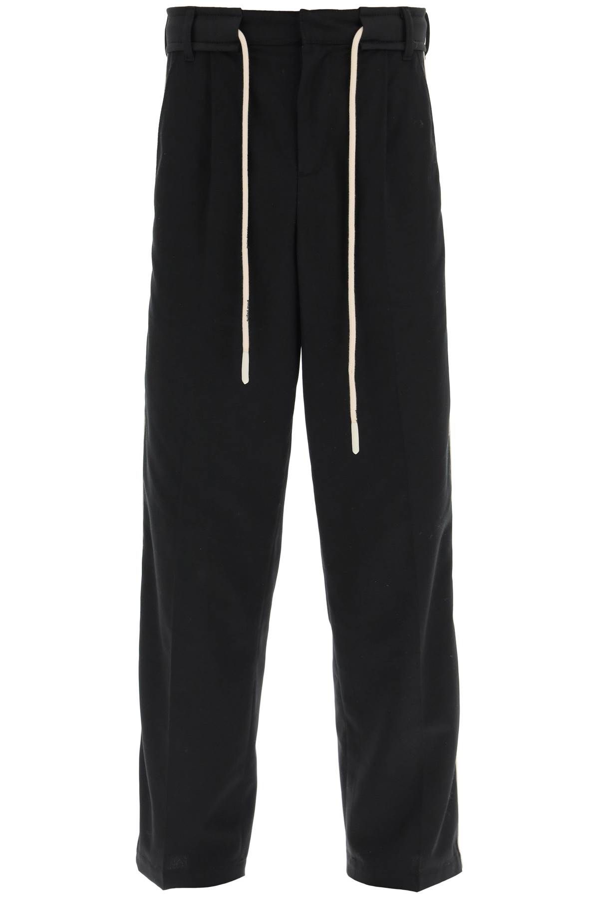 PALM ANGELS PALM ANGELS drawstring cotton pants with side bands