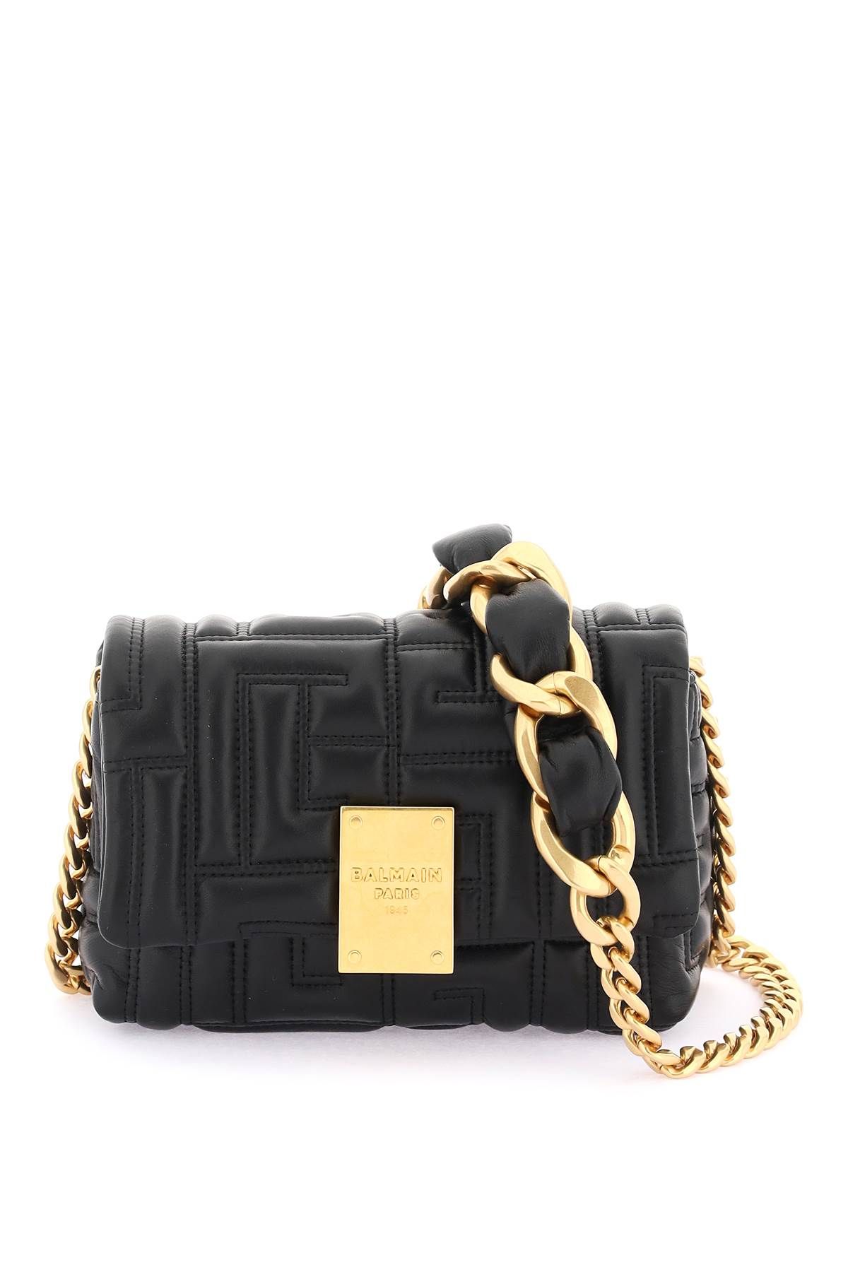 Balmain BALMAIN quilted leather mini 1945 soft bag