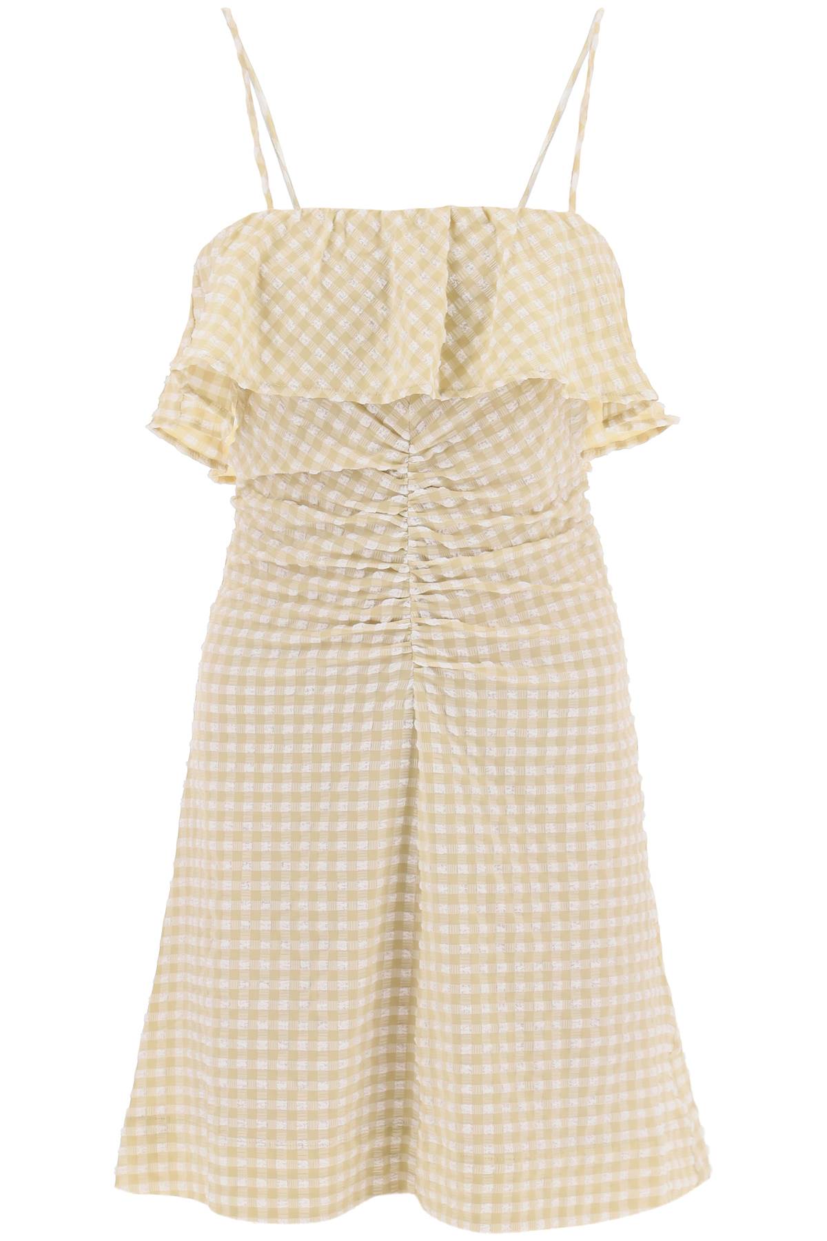 Ganni GANNI gingham motif dress