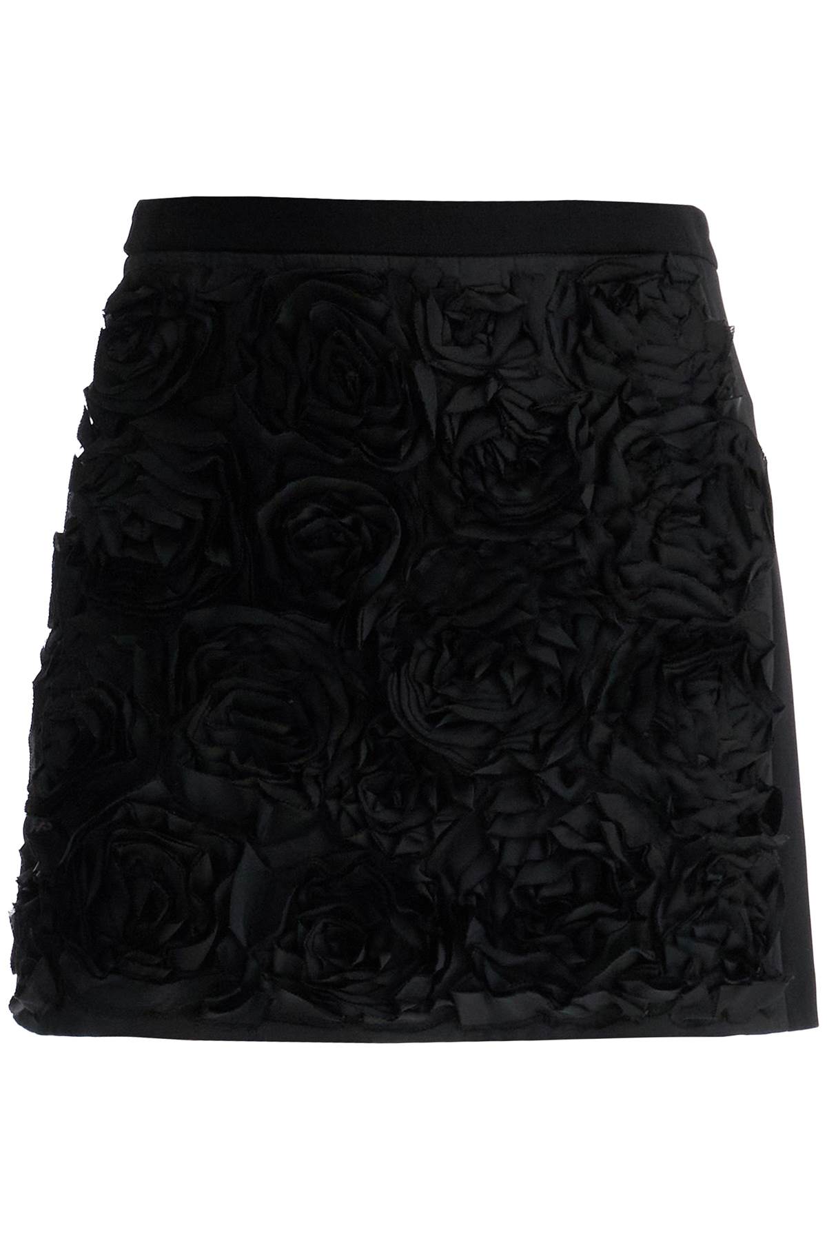 MAX MARA STUDIO MAX MARA STUDIO mini skirt with three-dimensional rose details '