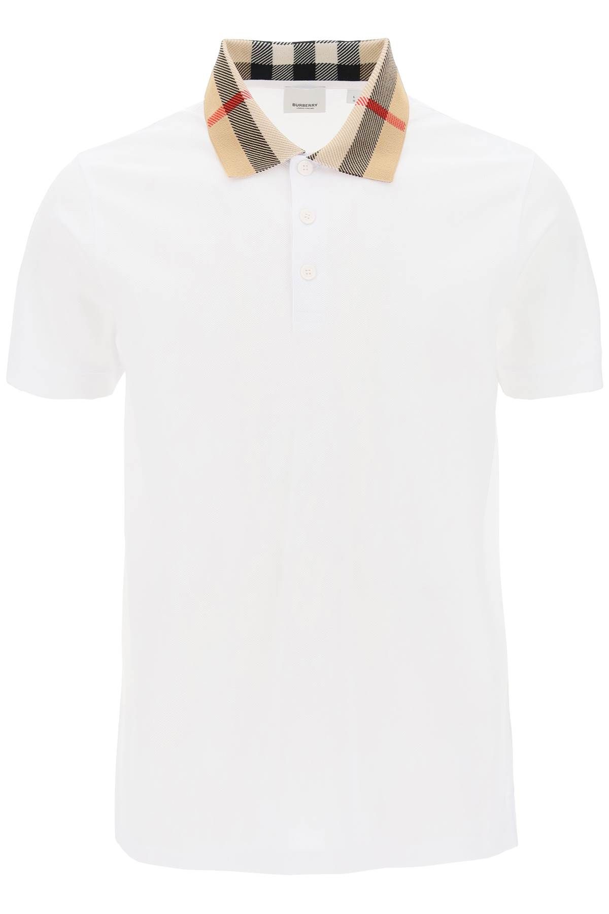 Burberry BURBERRY check collar cody polo shirt