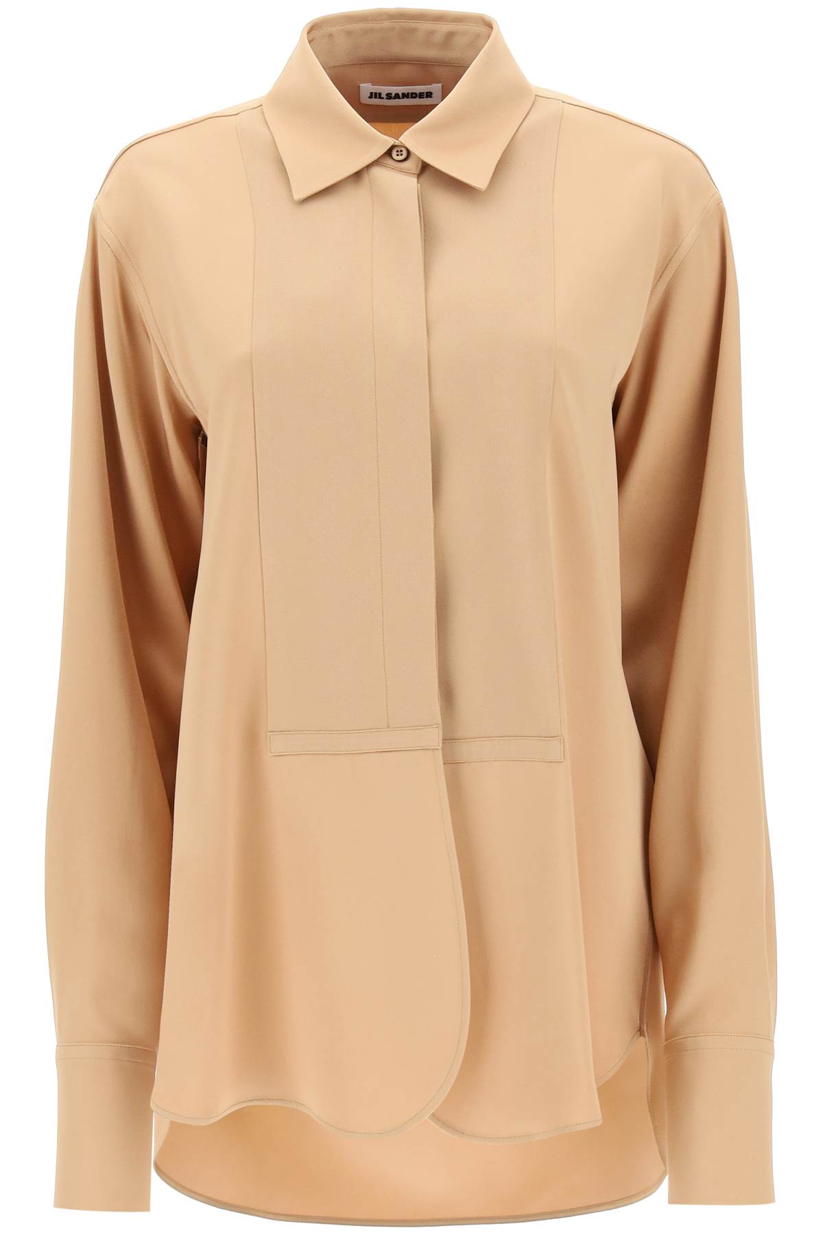 Jil Sander JIL SANDER satin bib shirt