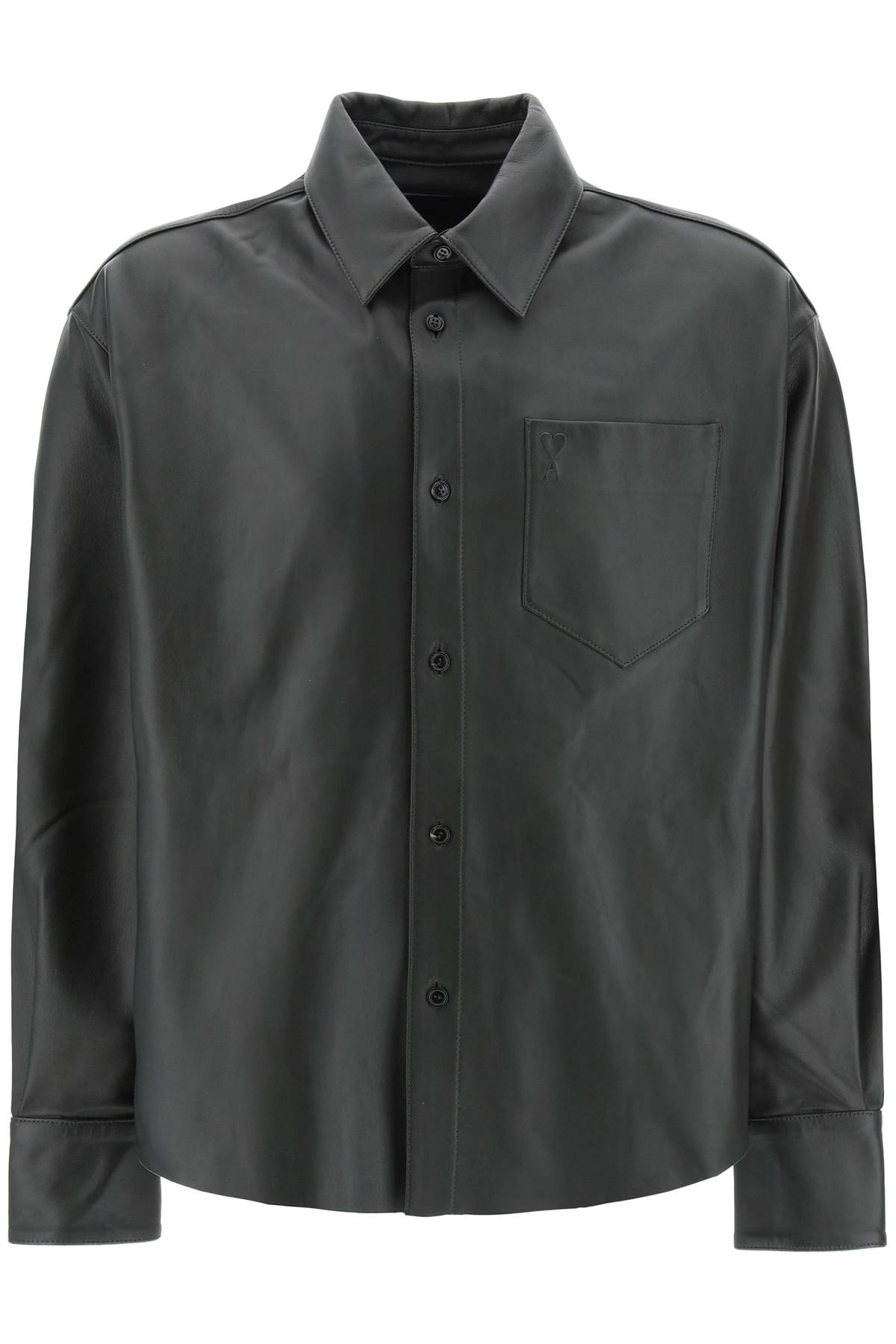  AMI ALEXANDRE MATIUSSI nappa leather overshirt