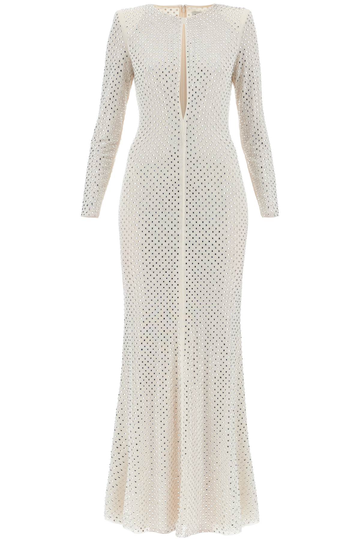  SELF PORTRAIT long mesh dress with crystals