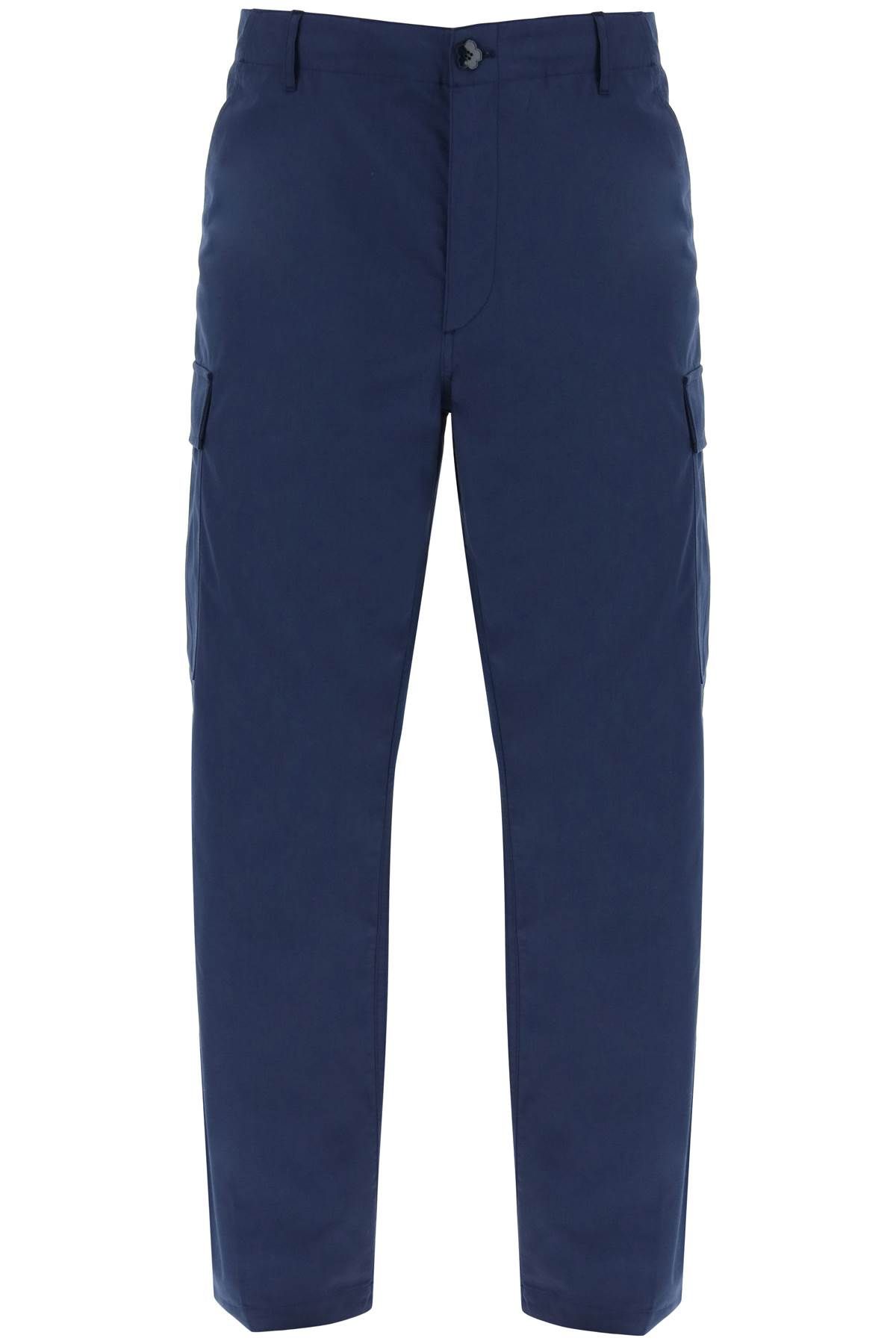 Kenzo KENZO cargo pants featuring 'boke flower' button