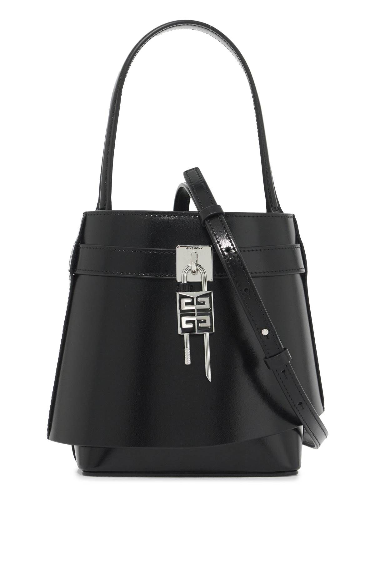 Givenchy GIVENCHY -shaped shark lock leather bucket bag