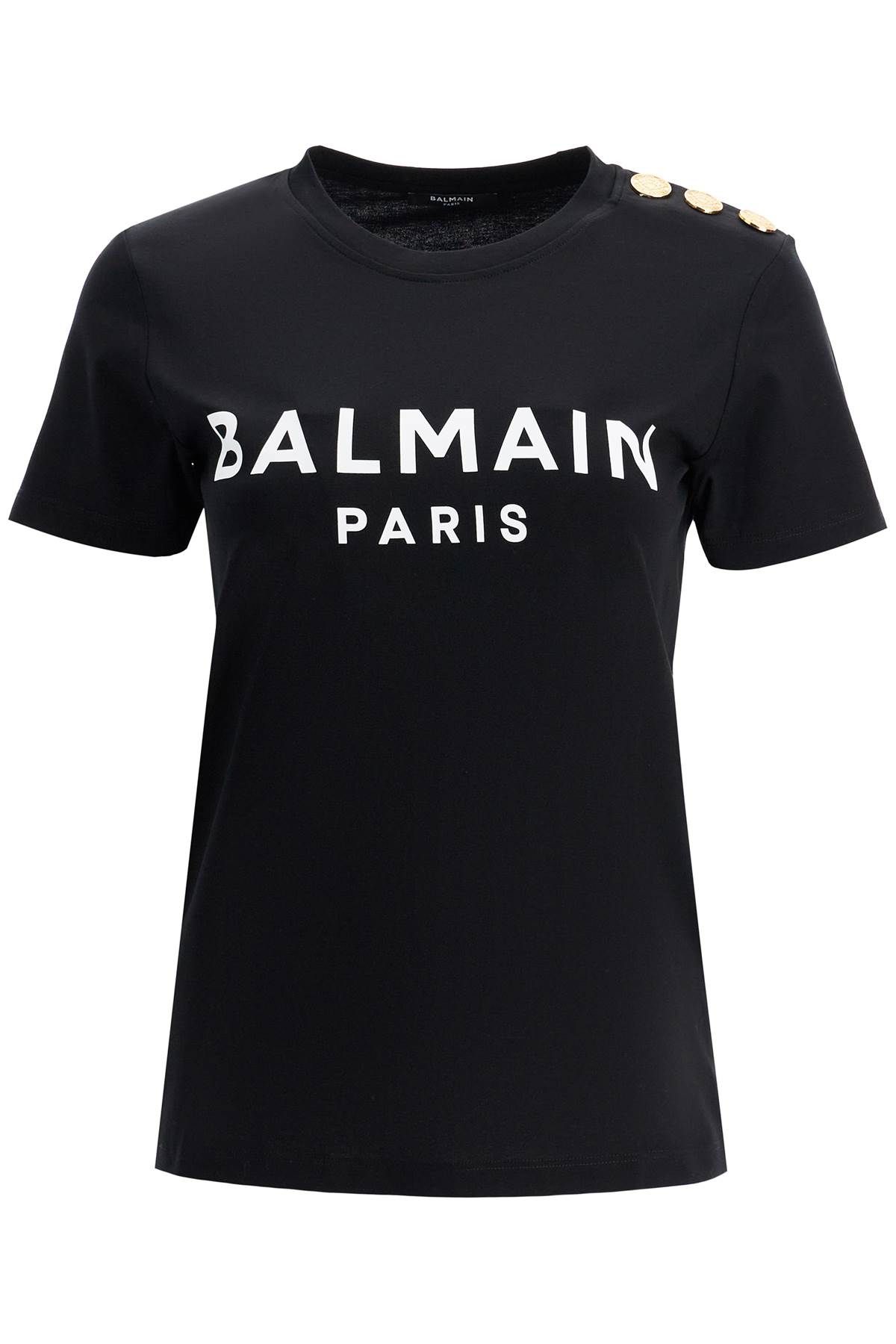 Balmain BALMAIN logo t-shirt with buttons