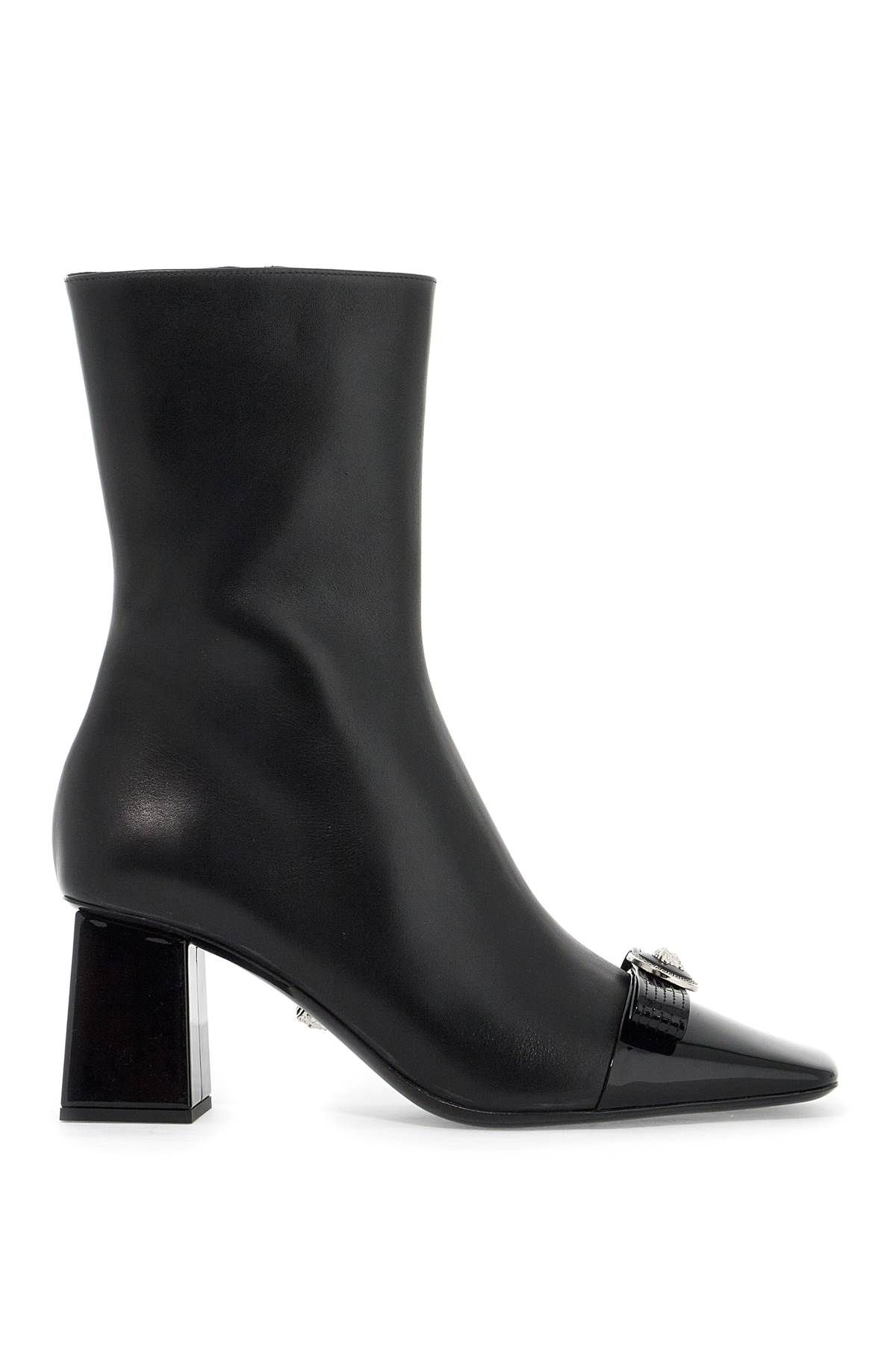 Versace VERSACE gianni ribbon leather ankle boots with