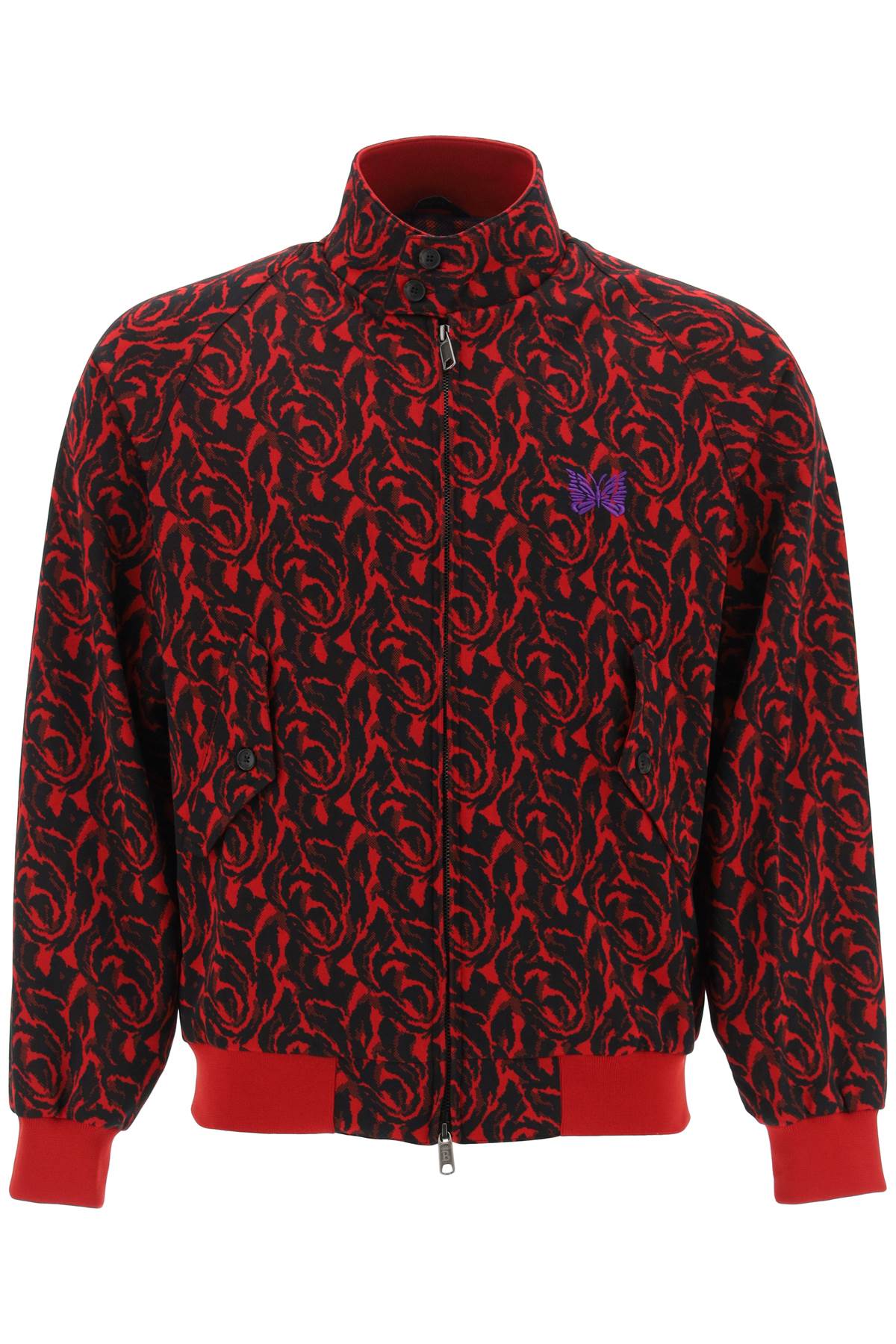 BARACUTA X NEEDLES BARACUTA X NEEDLES harrington track jacket in jacquard jersey