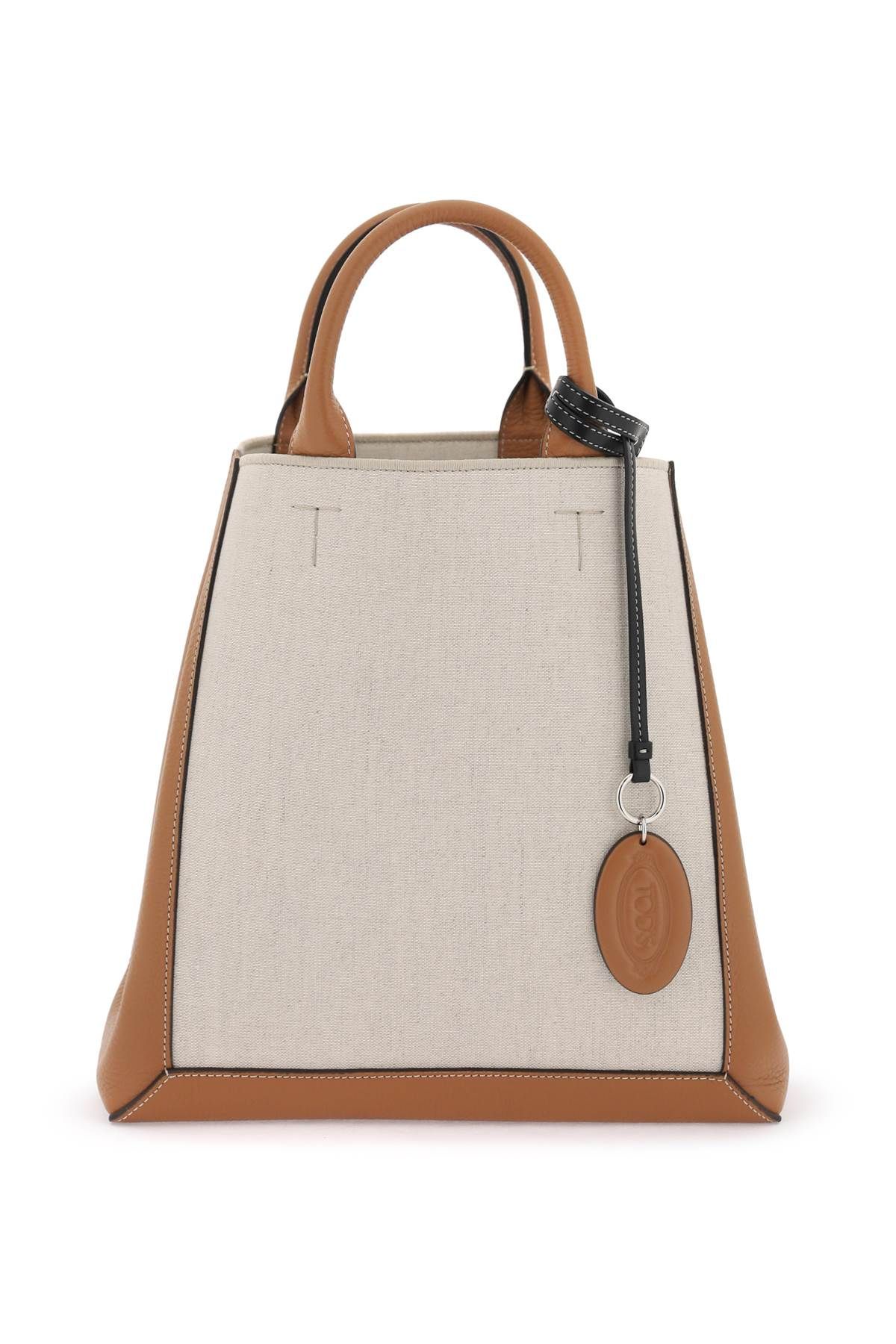 Tod's TOD'S canvas & leather small tote bag