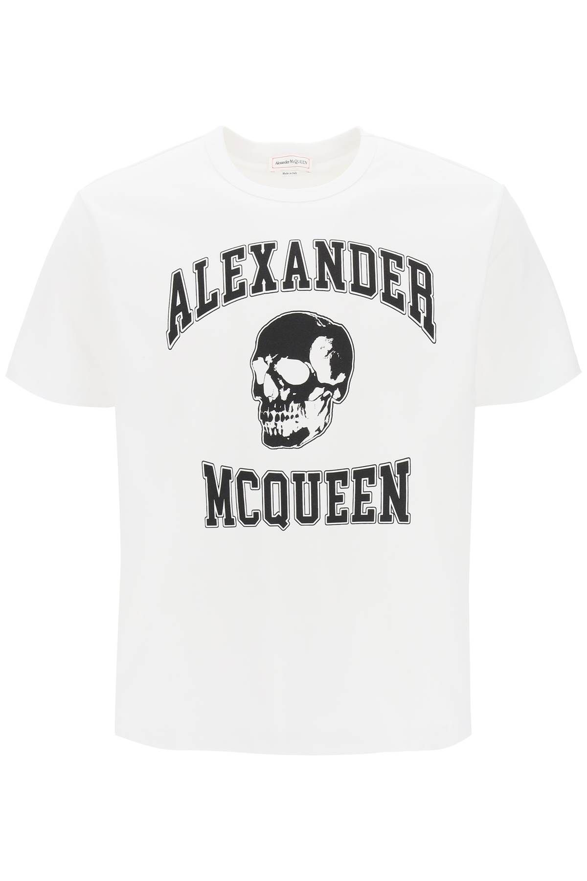 Alexander McQueen ALEXANDER MCQUEEN t-shirt with varsity logo and skull print