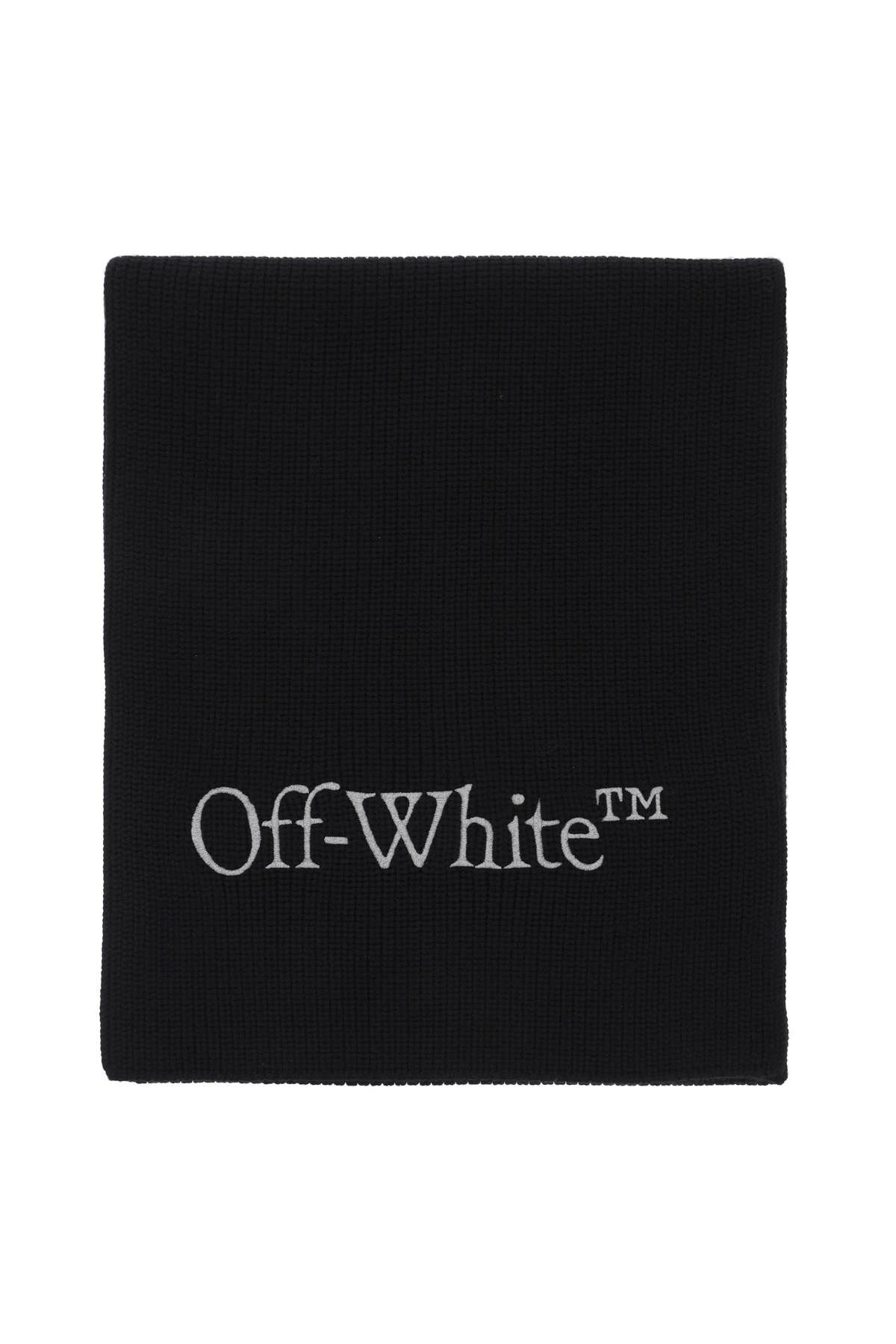 OFF-WHITE OFF-WHITE wool scarf with logo embroidery