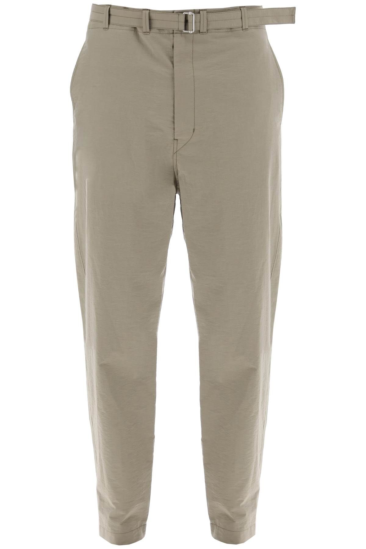 Lemaire LEMAIRE carrot fluid crepe cotton trousers in