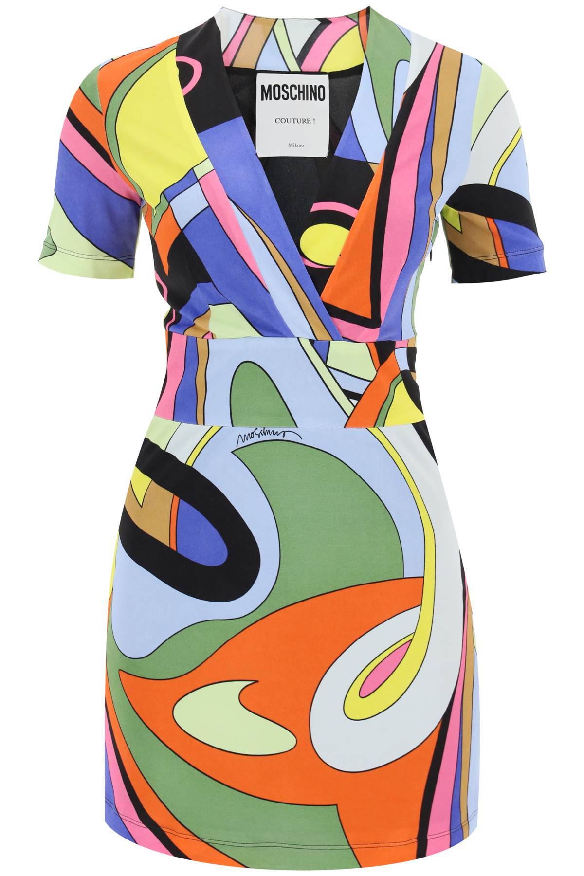 Moschino MOSCHINO multicolor print mini dress