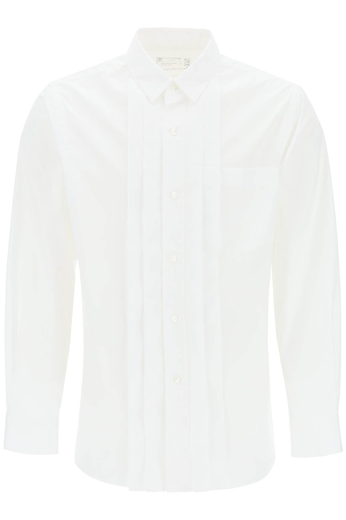 Sacai SACAI layered poplin effect shirt with