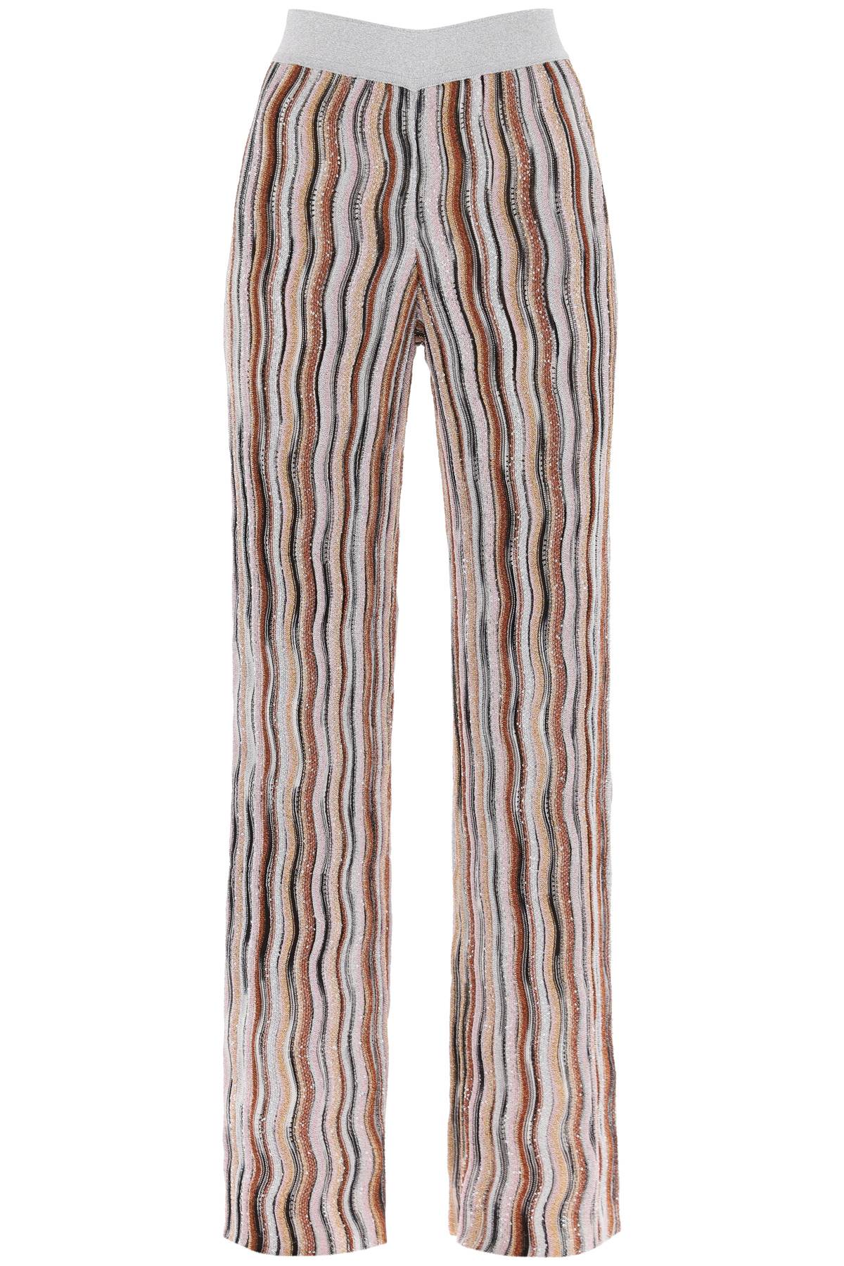 Missoni MISSONI sequined knit pants with wavy motif