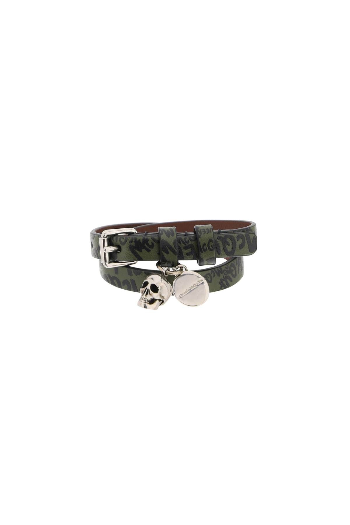 Alexander McQueen ALEXANDER MCQUEEN skull double wrap bracelet