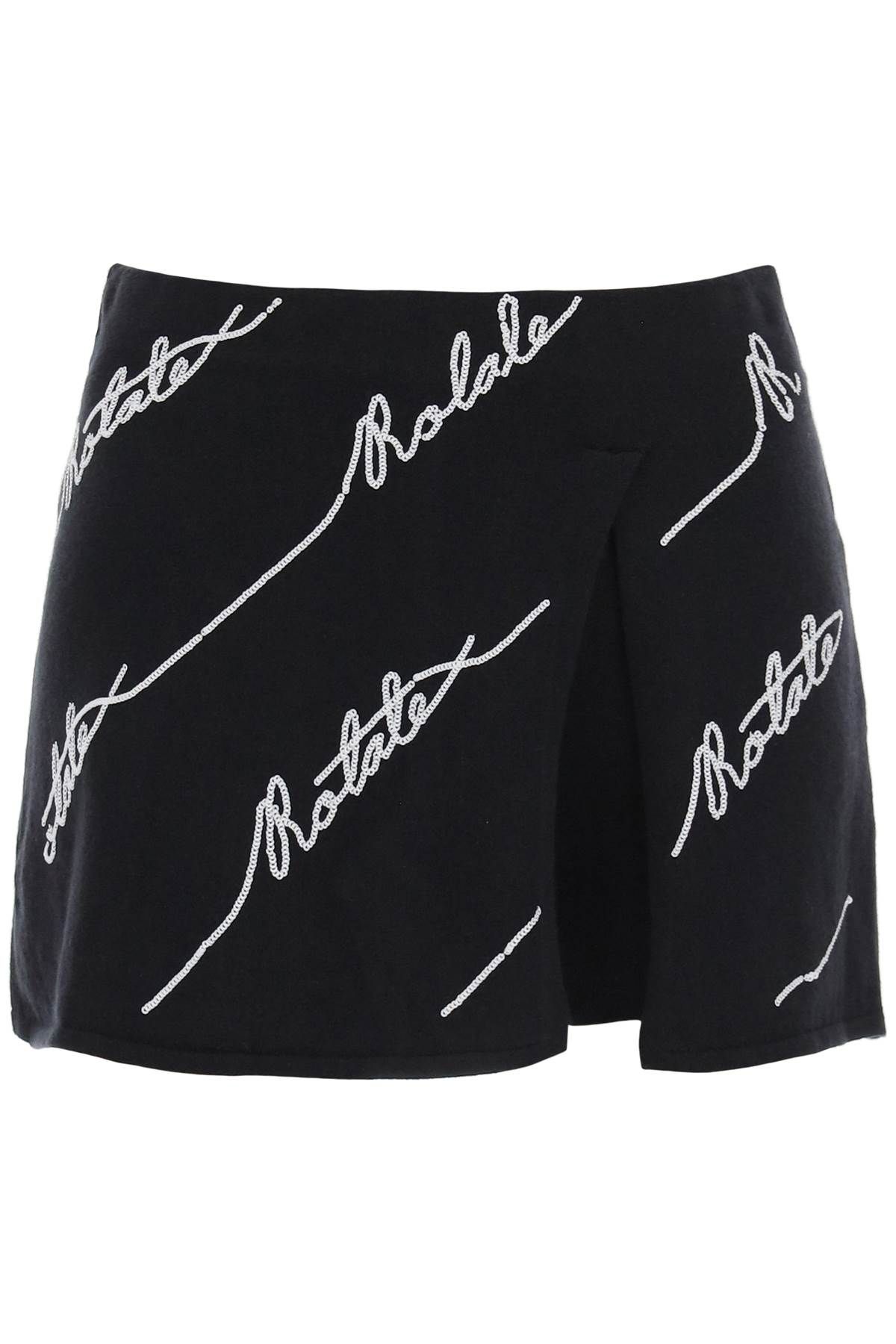 Rotate ROTATE sequined logo knit skort