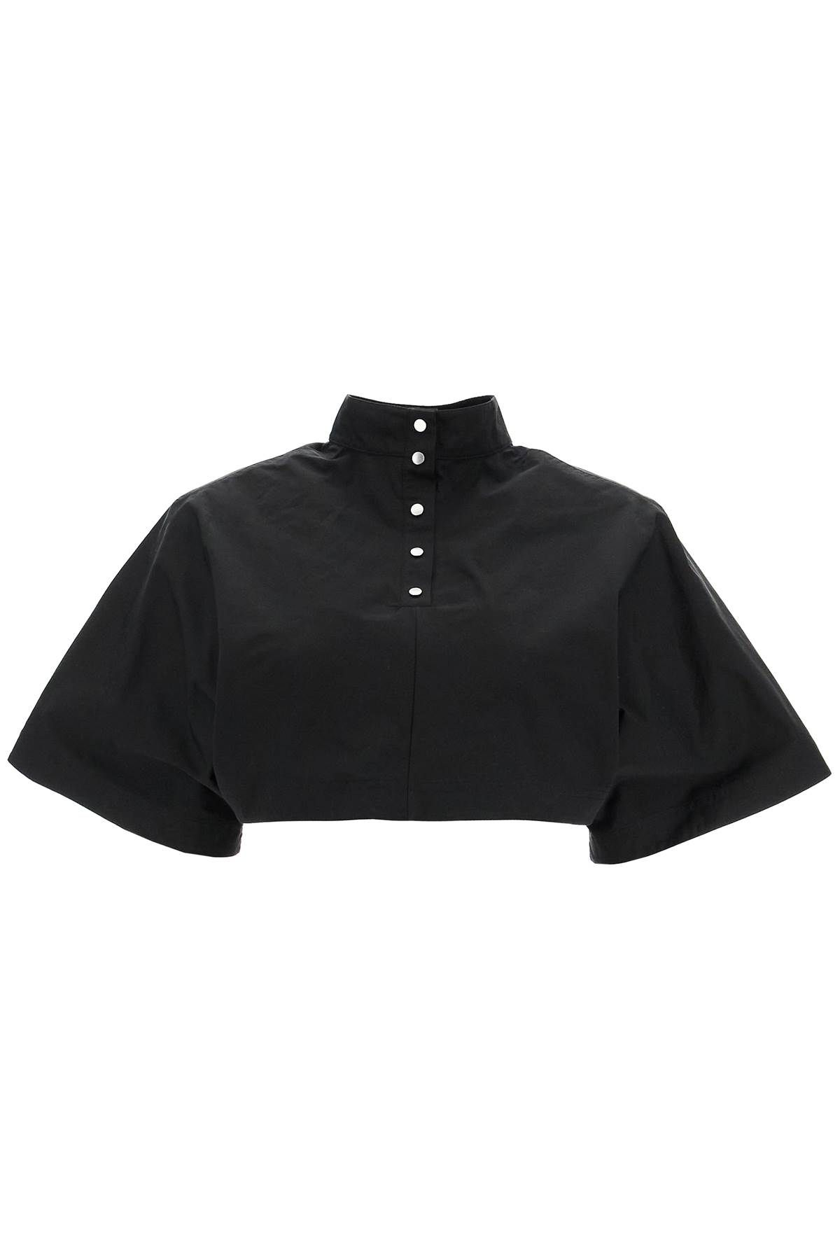 Alaïa ALAIA high-neck poplin top with long sleeves