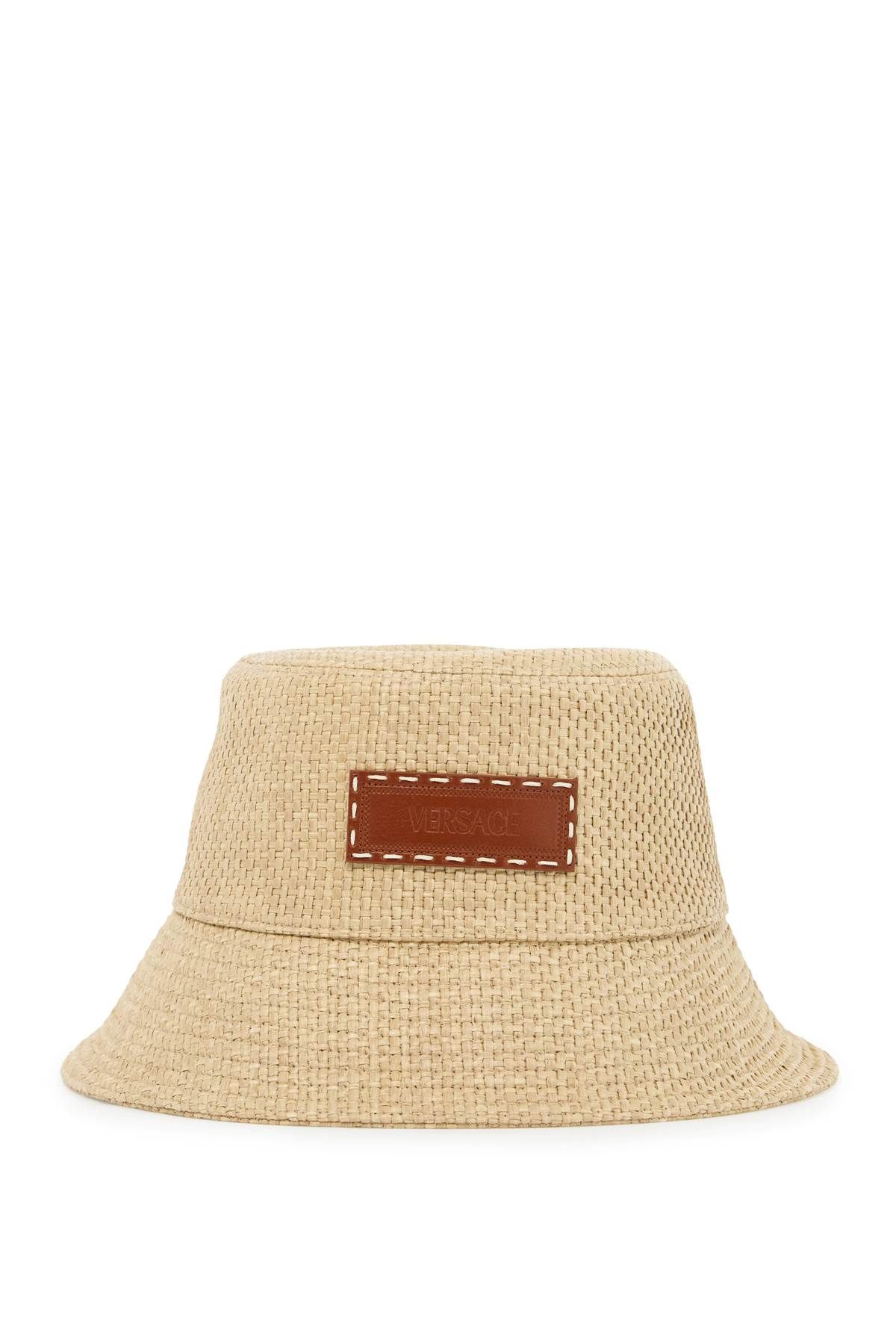 Versace VERSACE raffia bucket hat for