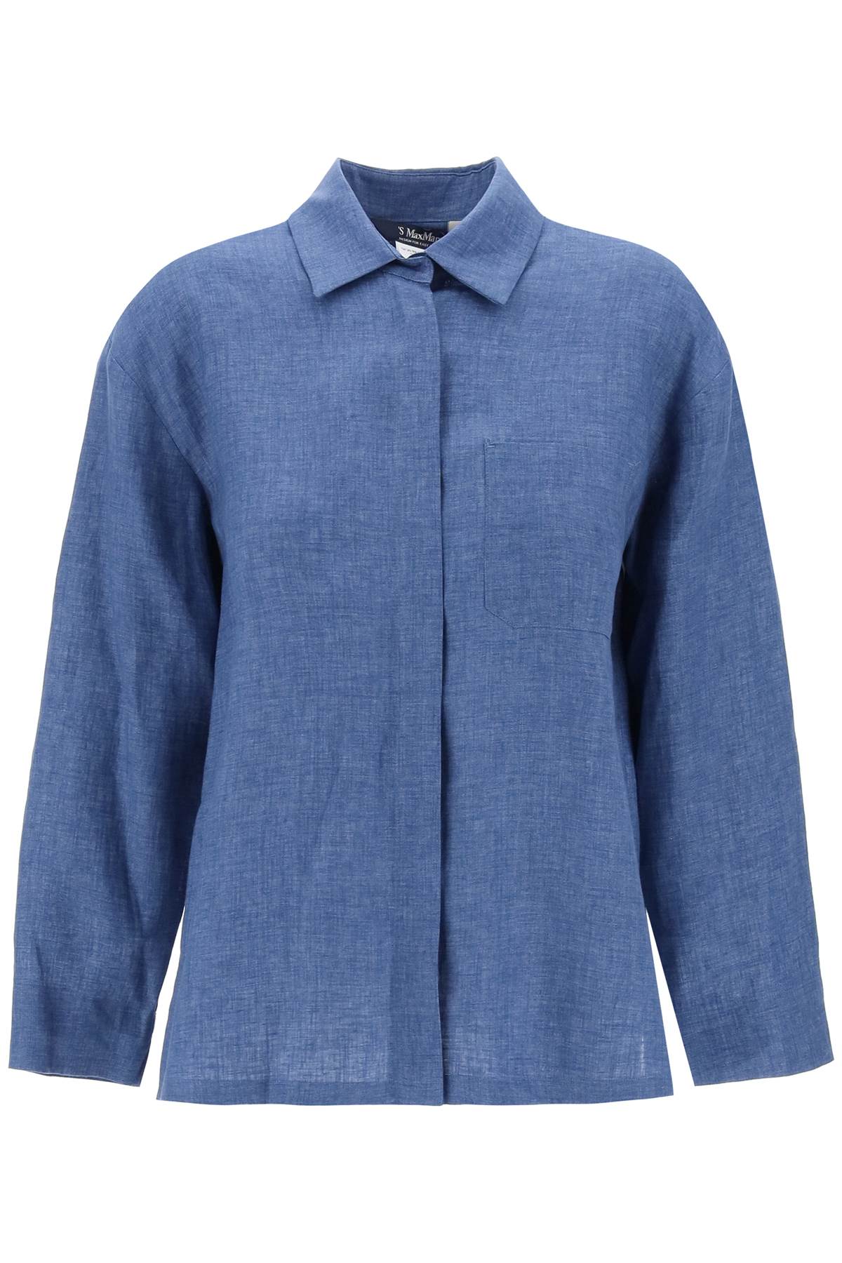  'S MAX MARA kasia linen shirt in canvas fabric