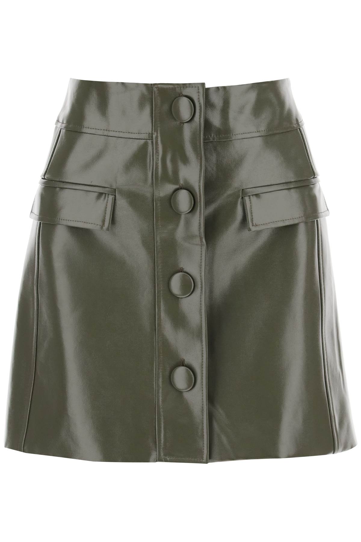 MVP WARDROBE MVP WARDROBE montenapoleone mini skirt in coated cotton