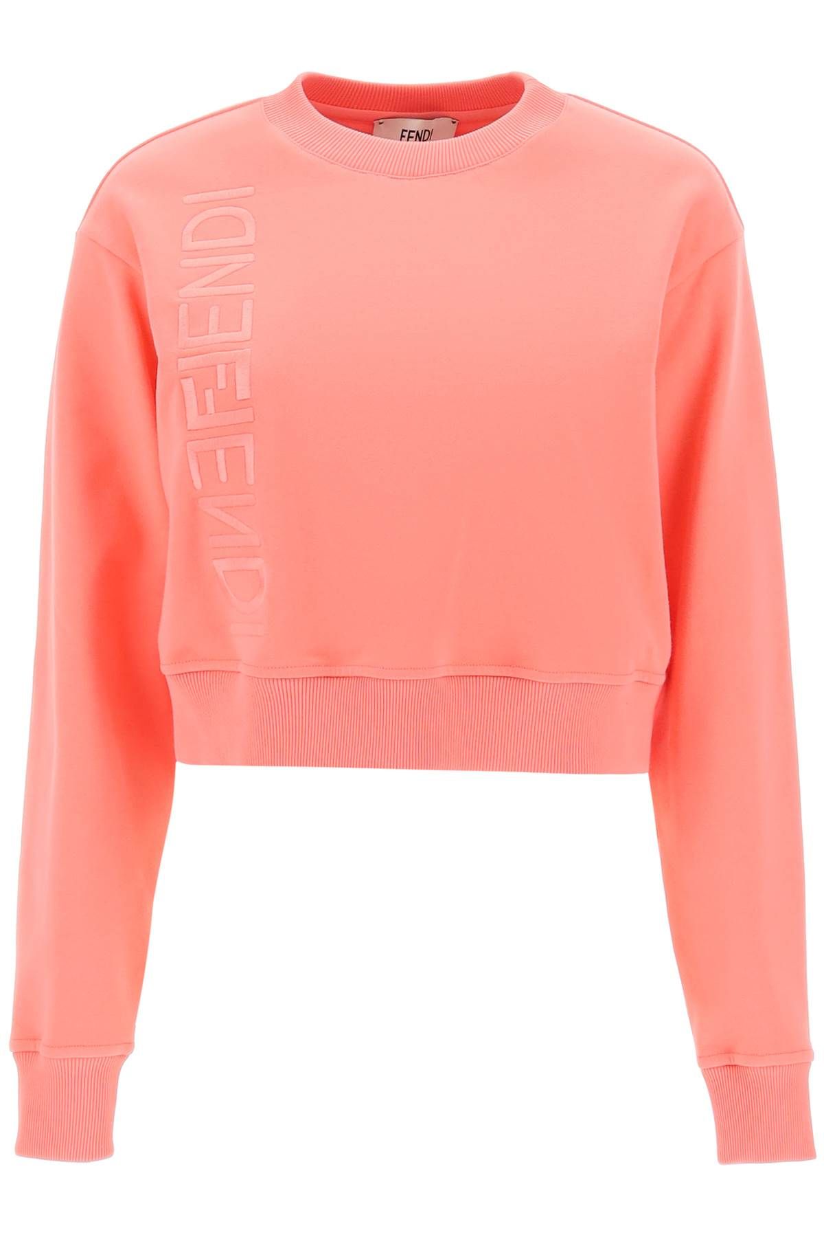 FENDI FENDI crew-neck cropped sweatshirt