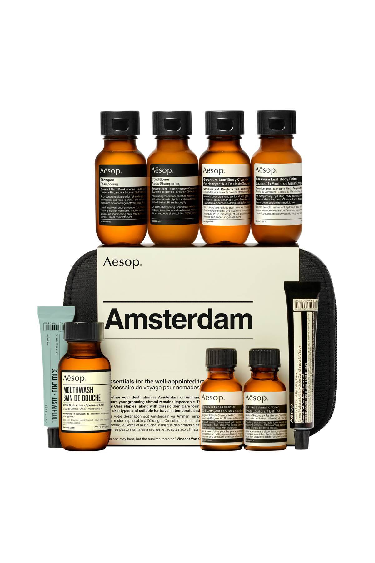 Aesop AESOP amsterdam essentials for the well-appointed traveller - 10ml 3x15ml 5x50ml