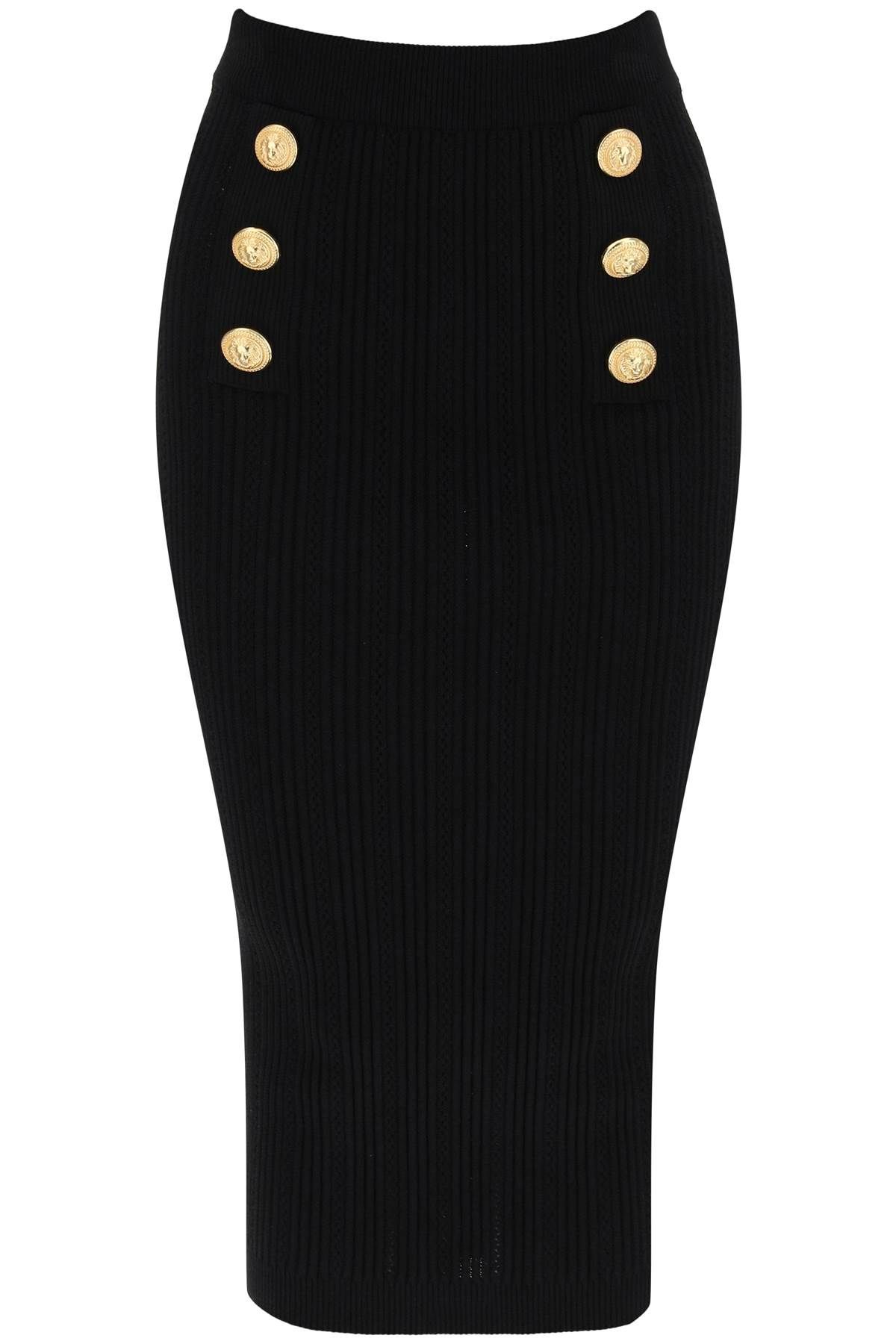 Balmain BALMAIN "knitted midi skirt with embossed