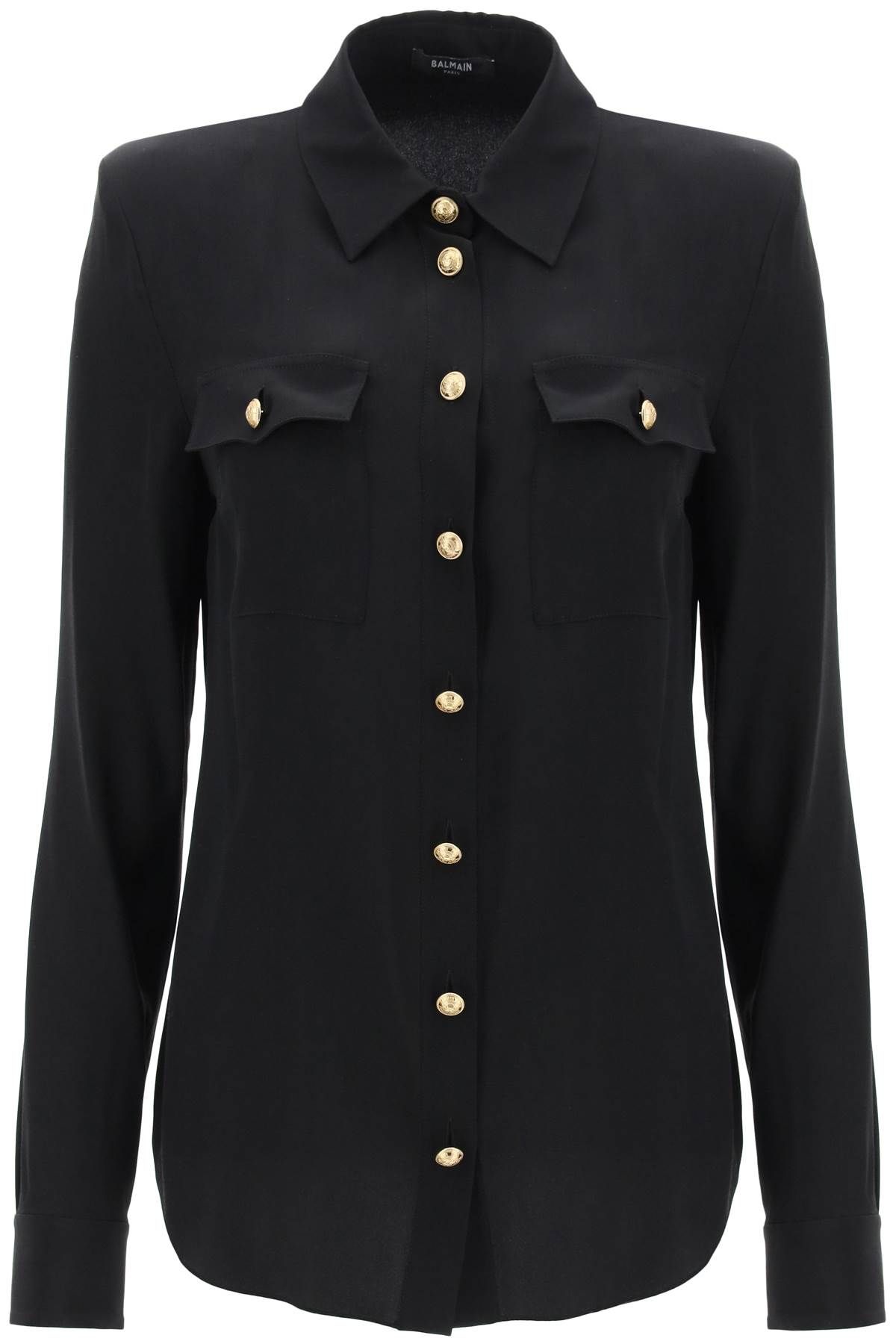 Balmain BALMAIN silk shirt with padded shoulders