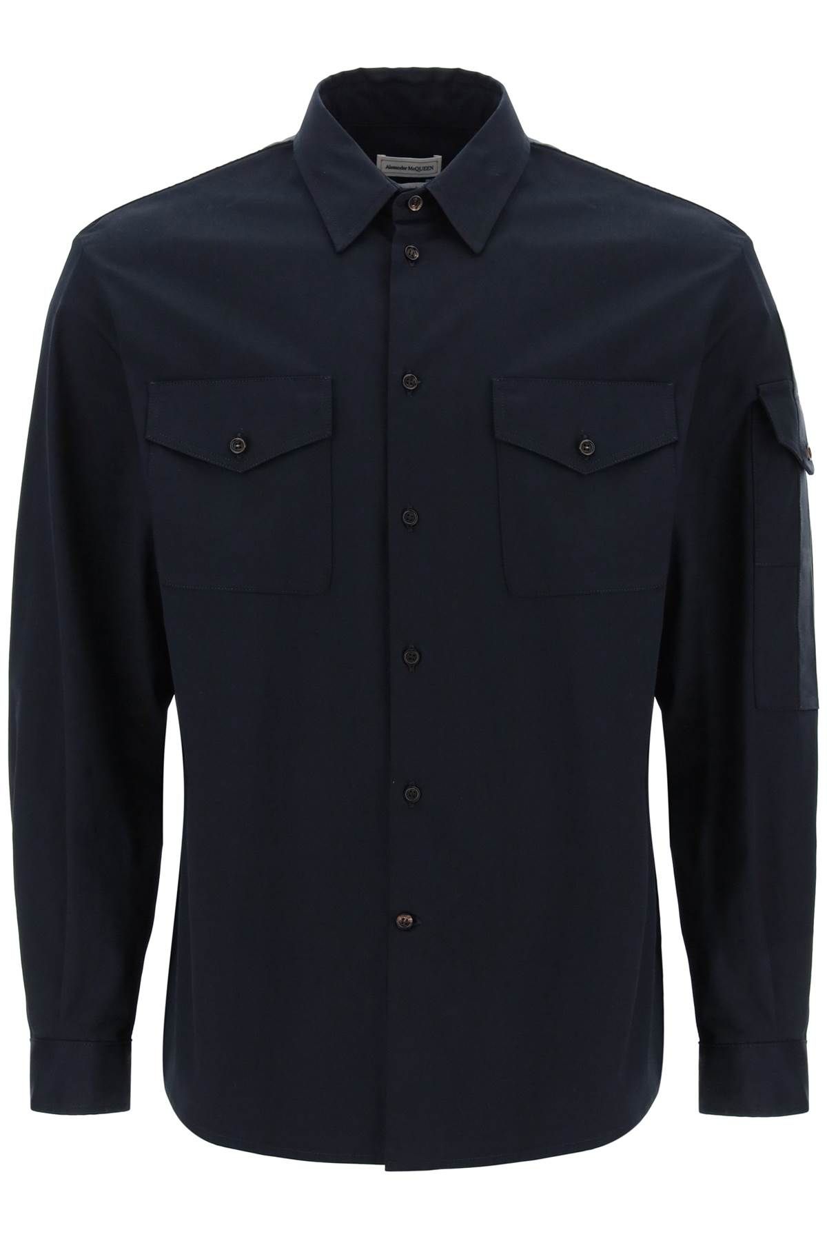 Alexander McQueen ALEXANDER MCQUEEN shirt with logo band on the sleeve