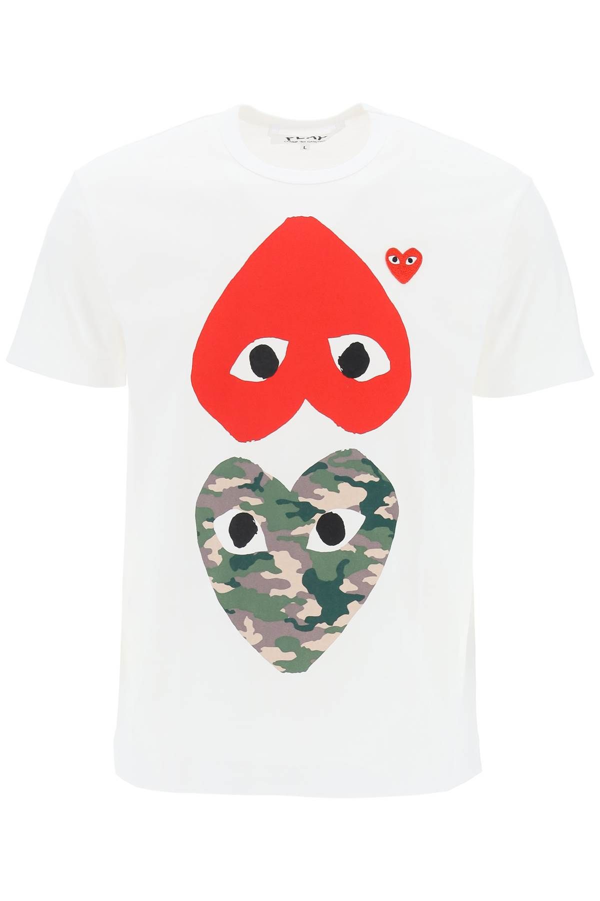 Comme Des Garçons Play COMME DES GARCONS PLAY round-neck t-shirt with double heart print