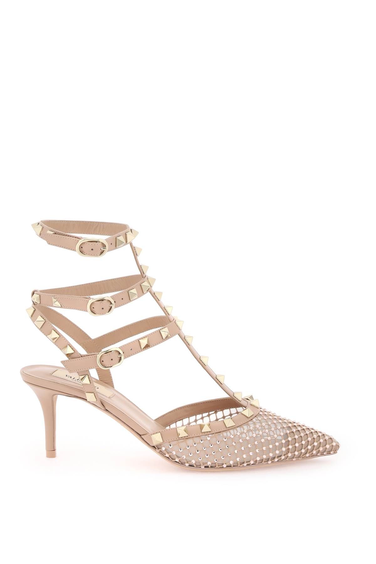 VALENTINO GARAVANI VALENTINO GARAVANI mesh rockstud pumps with crystals