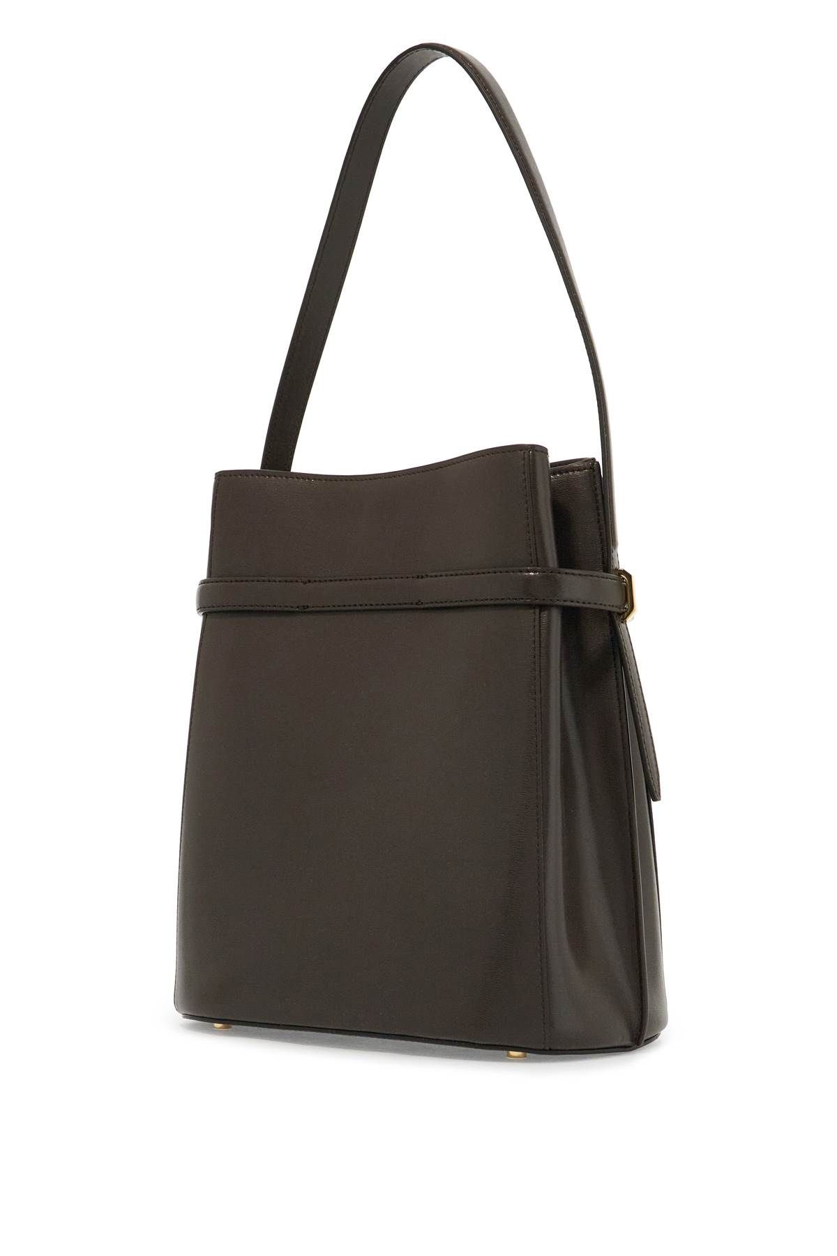 Toteme TOTEME smooth leather bucket bag with belt detail