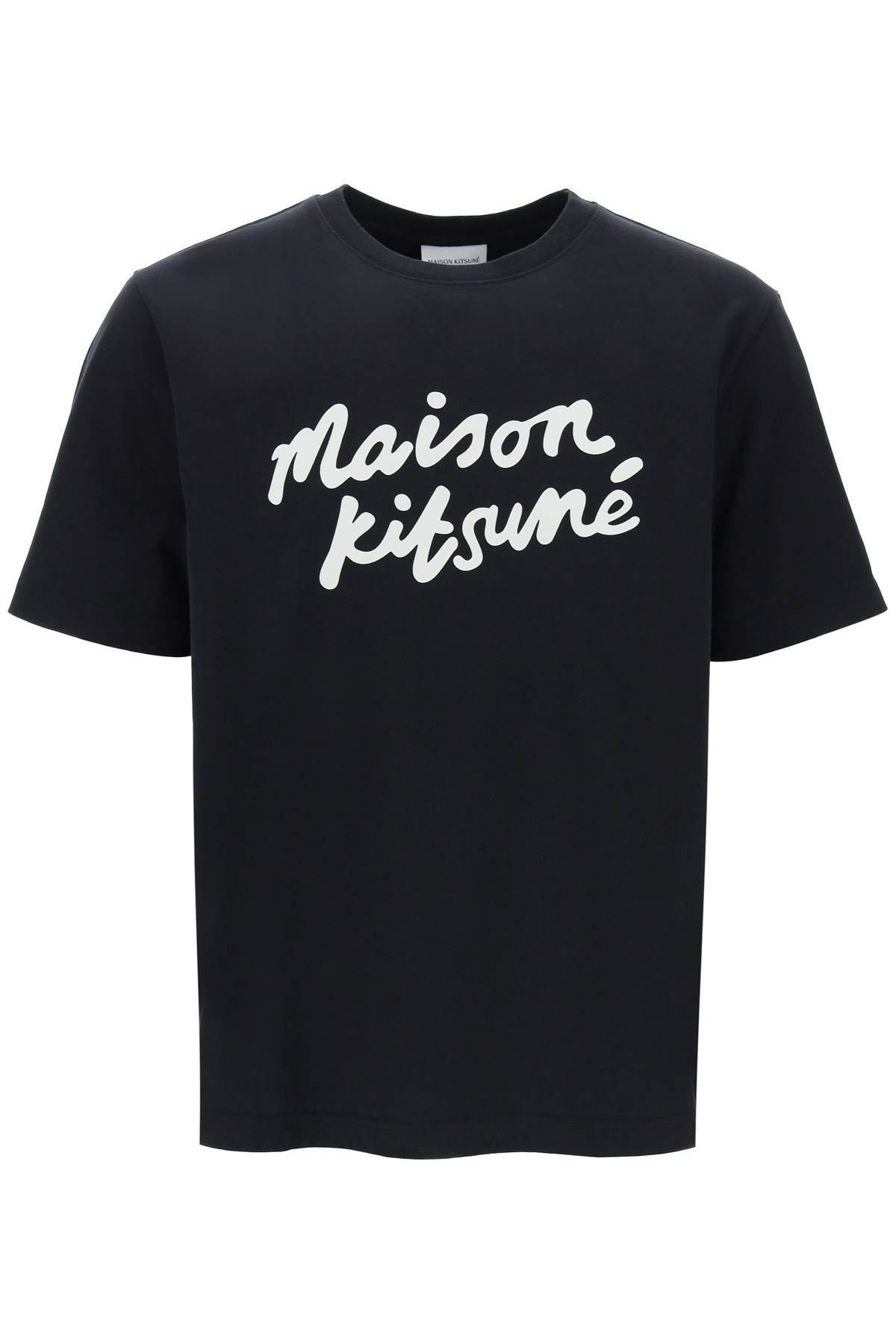 Maison Kitsuné MAISON KITSUNE t-shirt with logo in handwriting