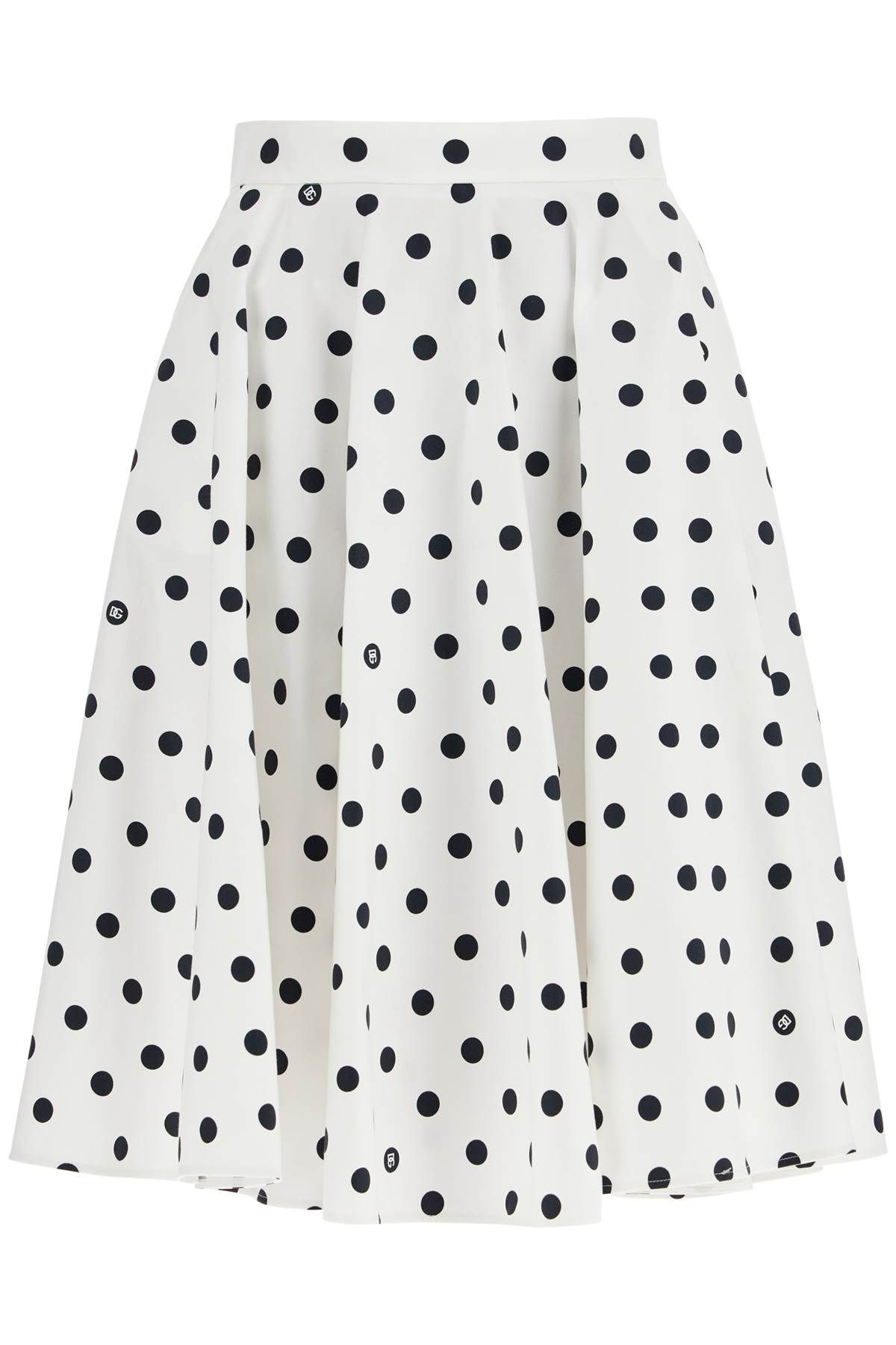 Dolce & Gabbana DOLCE & GABBANA cotton polka dot flared skirt