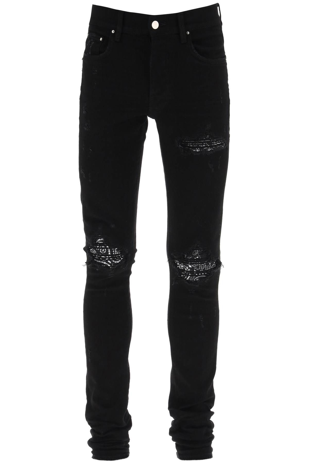 Amiri AMIRI 'mx1 bandana' skinny jeans